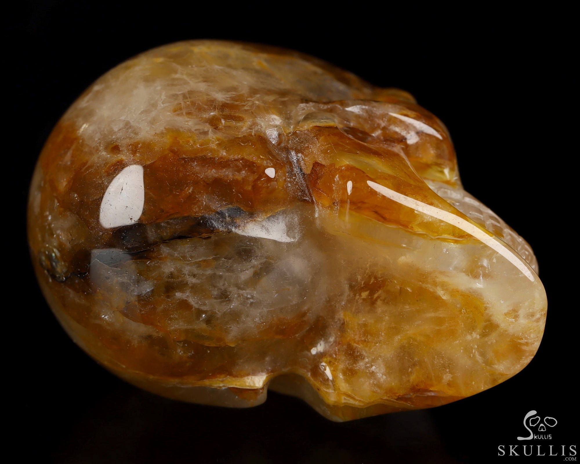2.0" Golden Healer Quartz Hand Carved Crystal Skull, Realistic, Crystal Healing 2.0" Golden Healer Quartz Hand Carved Crystal Skull, Realistic, Crystal Healing