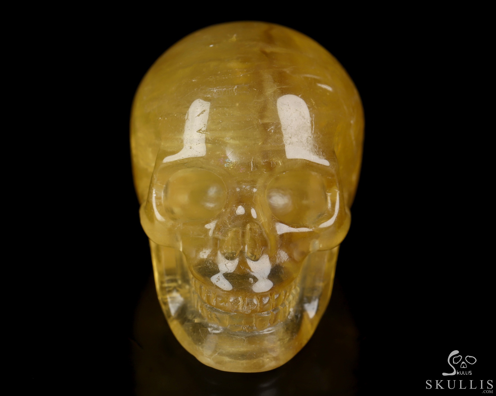 2.0" Orange Fluorite Hand Carved Crystal Skull, Realistic, Crystal Healing 2.0" Orange Fluorite Hand Carved Crystal Skull, Realistic, Crystal Healing