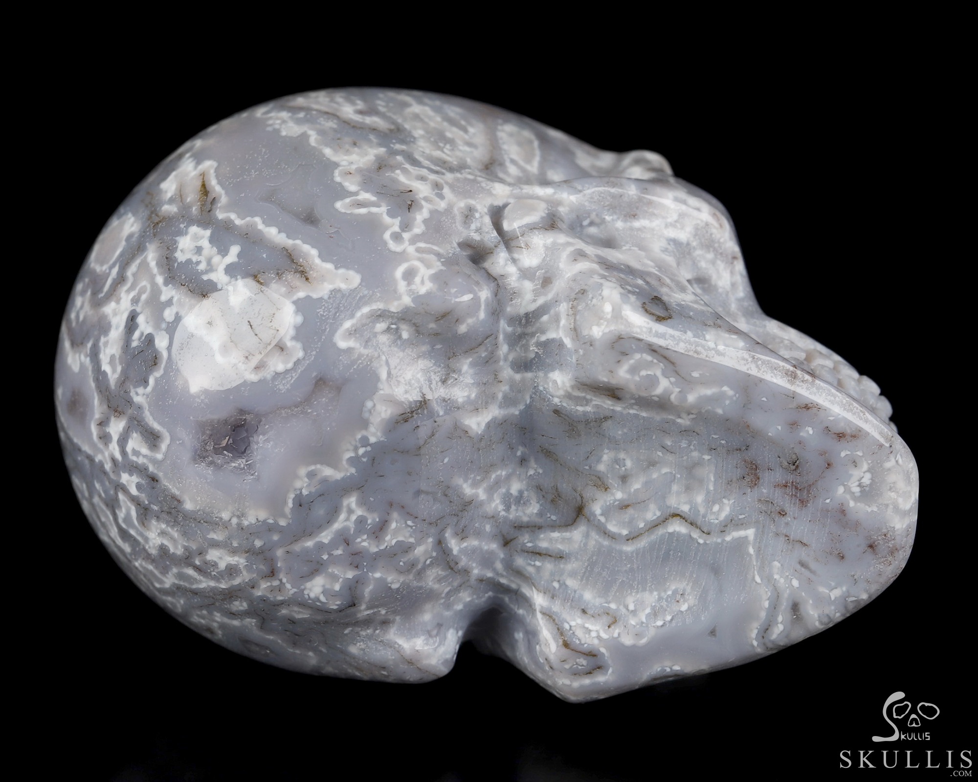 2.0" Green Moss Agate Hand Carved Crystal Skull, Realistic, Crystal Healing 2.0" Green Moss Agate Hand Carved Crystal Skull, Realistic, Crystal Healing