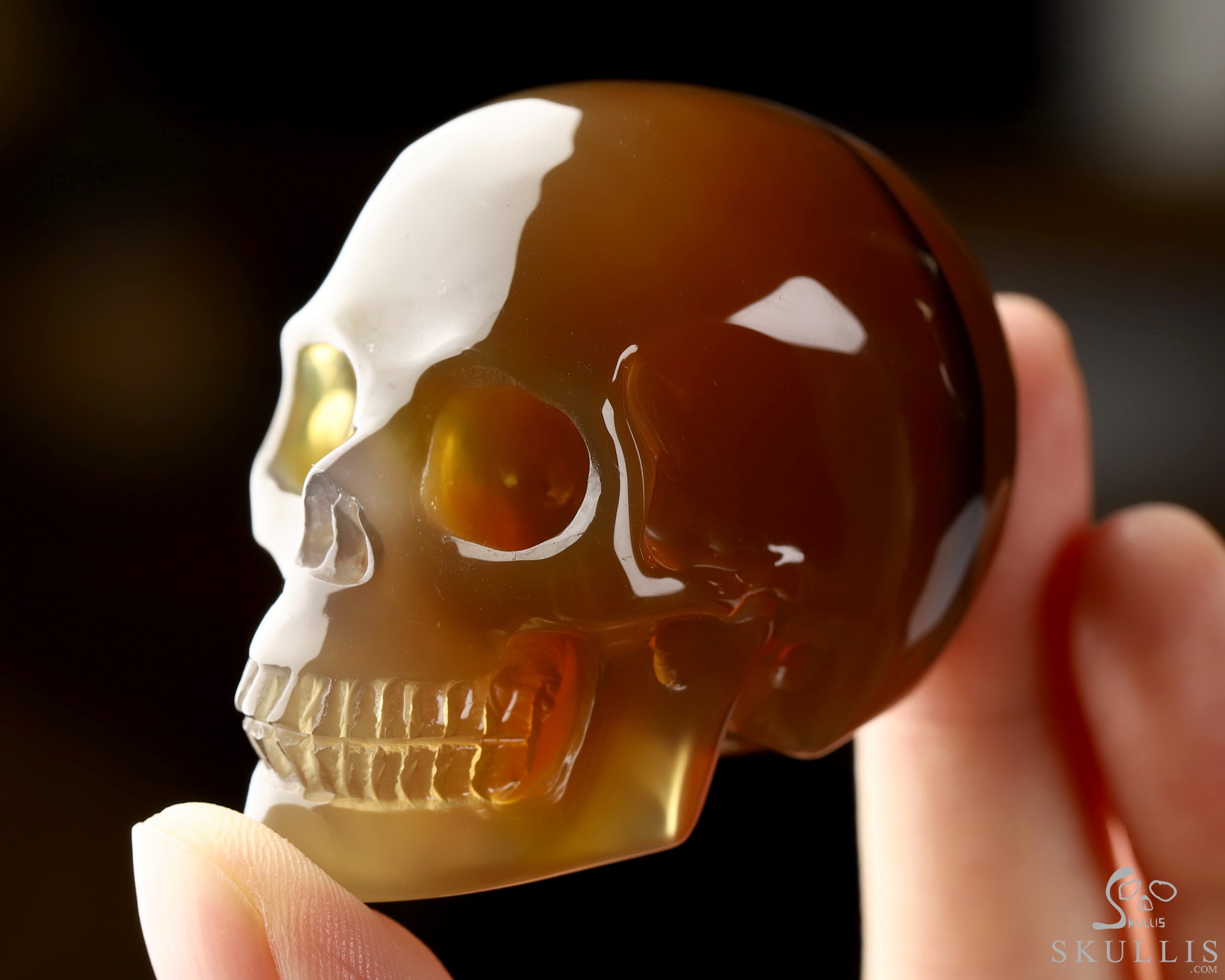 2.0" Agate Hand Carved Crystal Skull, Realistic, Crystal Healing 2.0" Agate Hand Carved Crystal Skull, Realistic, Crystal Healing