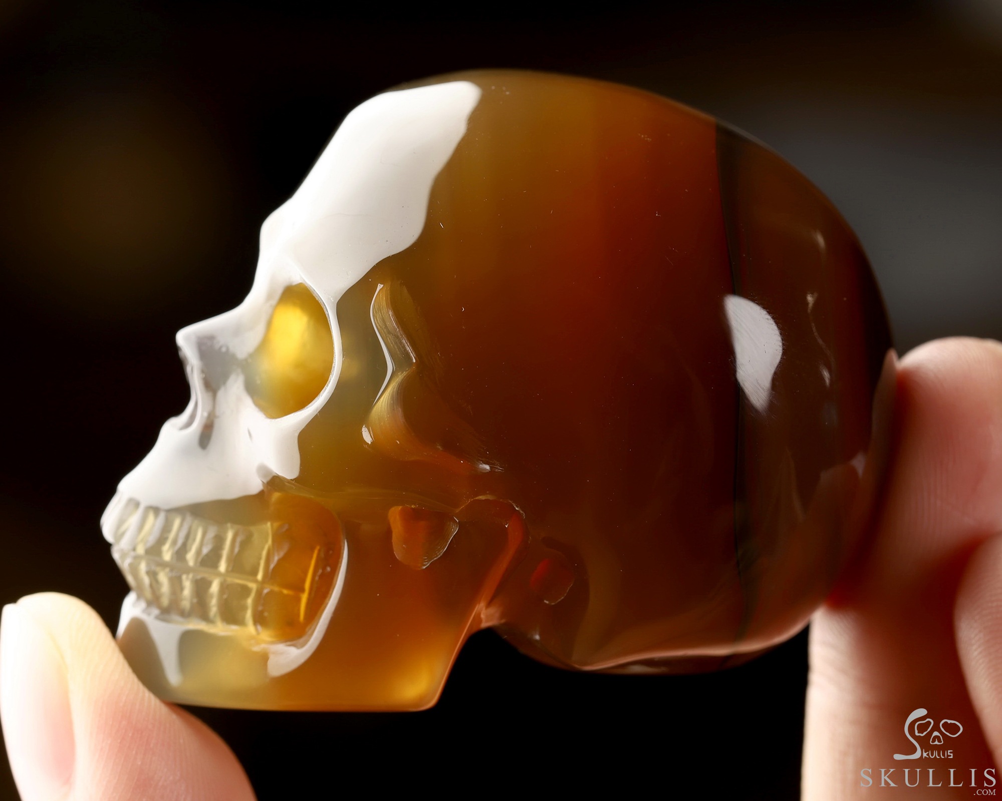 2.0" Agate Hand Carved Crystal Skull, Realistic, Crystal Healing 2.0" Agate Hand Carved Crystal Skull, Realistic, Crystal Healing
