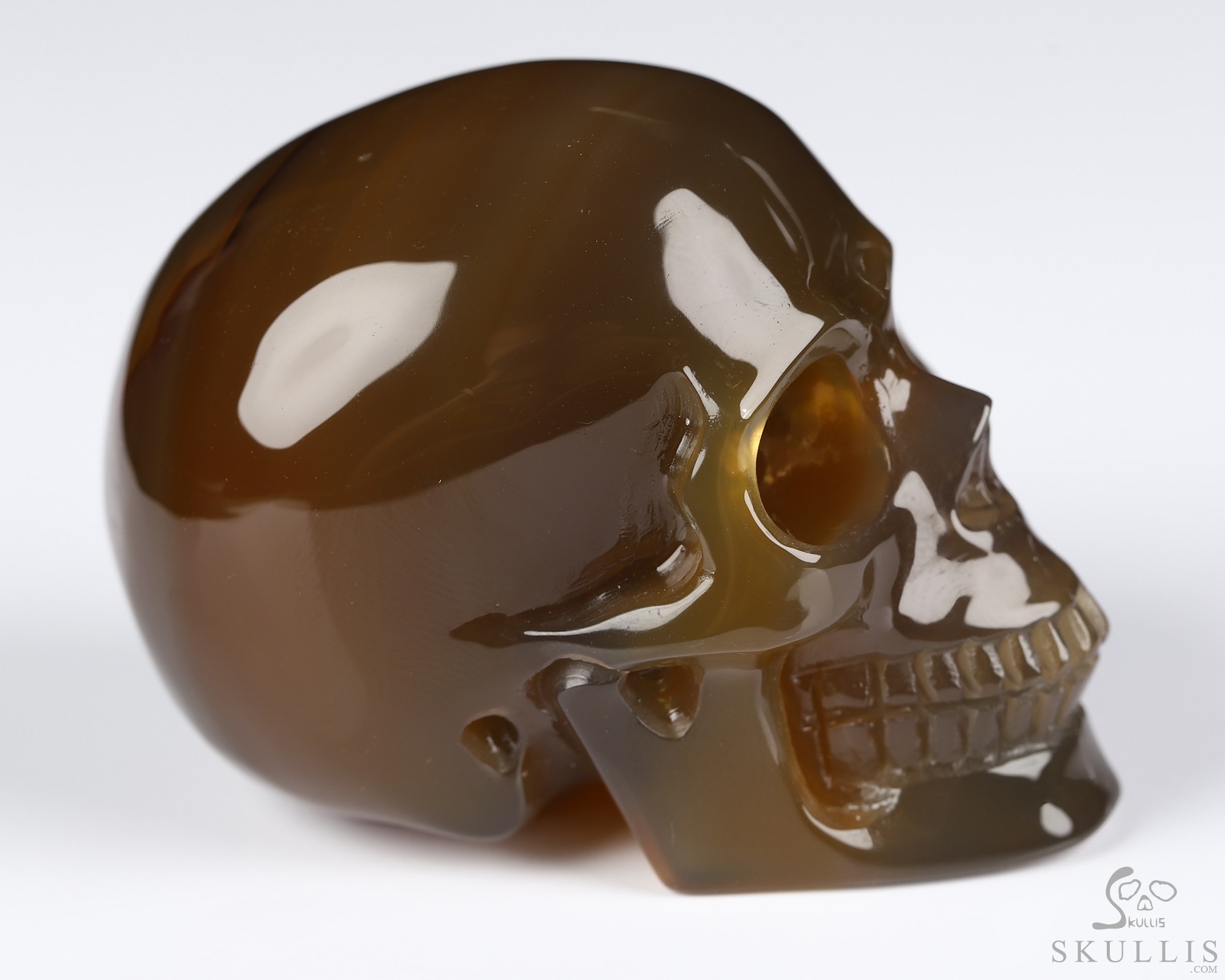 2.0" Agate Hand Carved Crystal Skull, Realistic, Crystal Healing 2.0" Agate Hand Carved Crystal Skull, Realistic, Crystal Healing