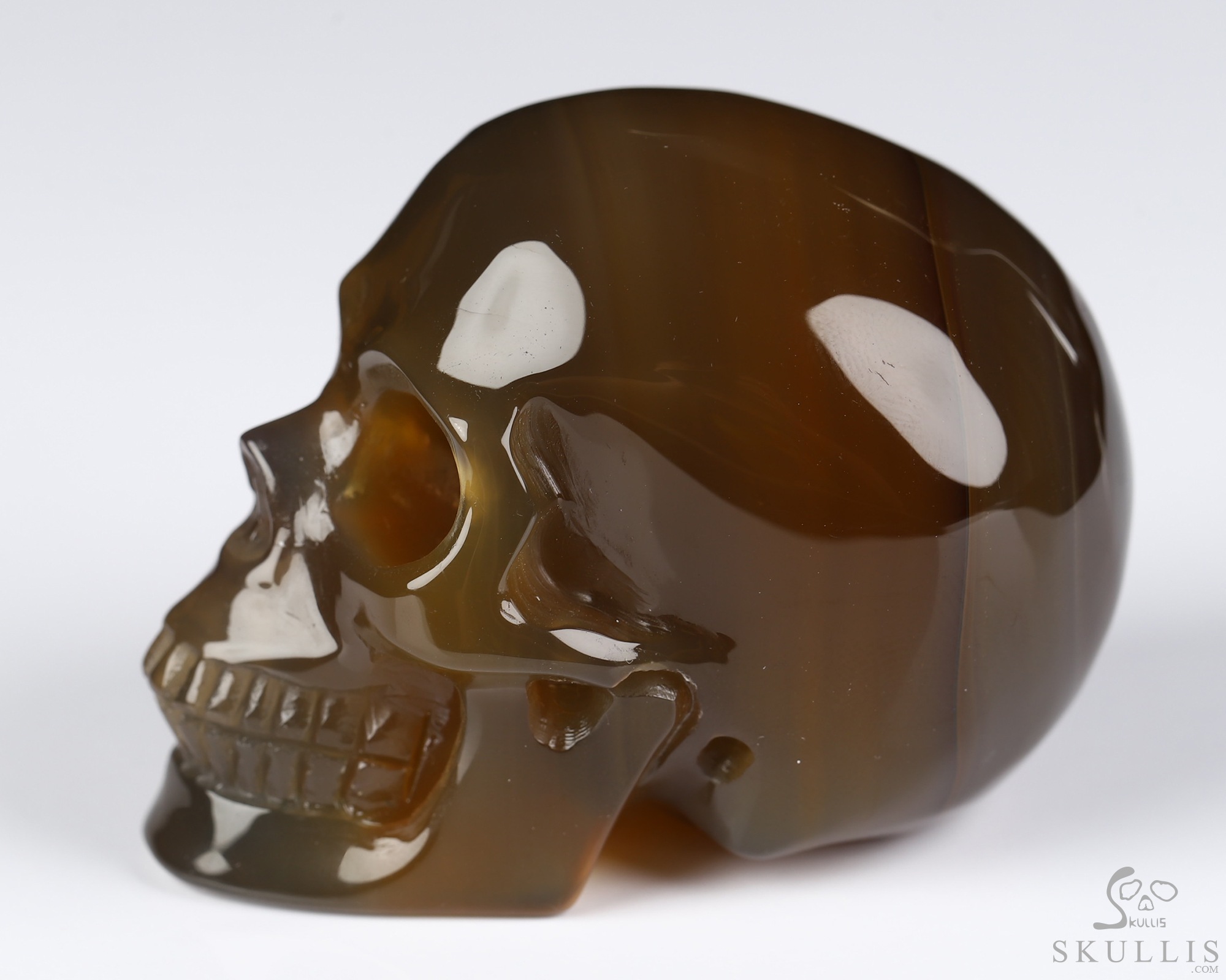 2.0" Agate Hand Carved Crystal Skull, Realistic, Crystal Healing 2.0" Agate Hand Carved Crystal Skull, Realistic, Crystal Healing