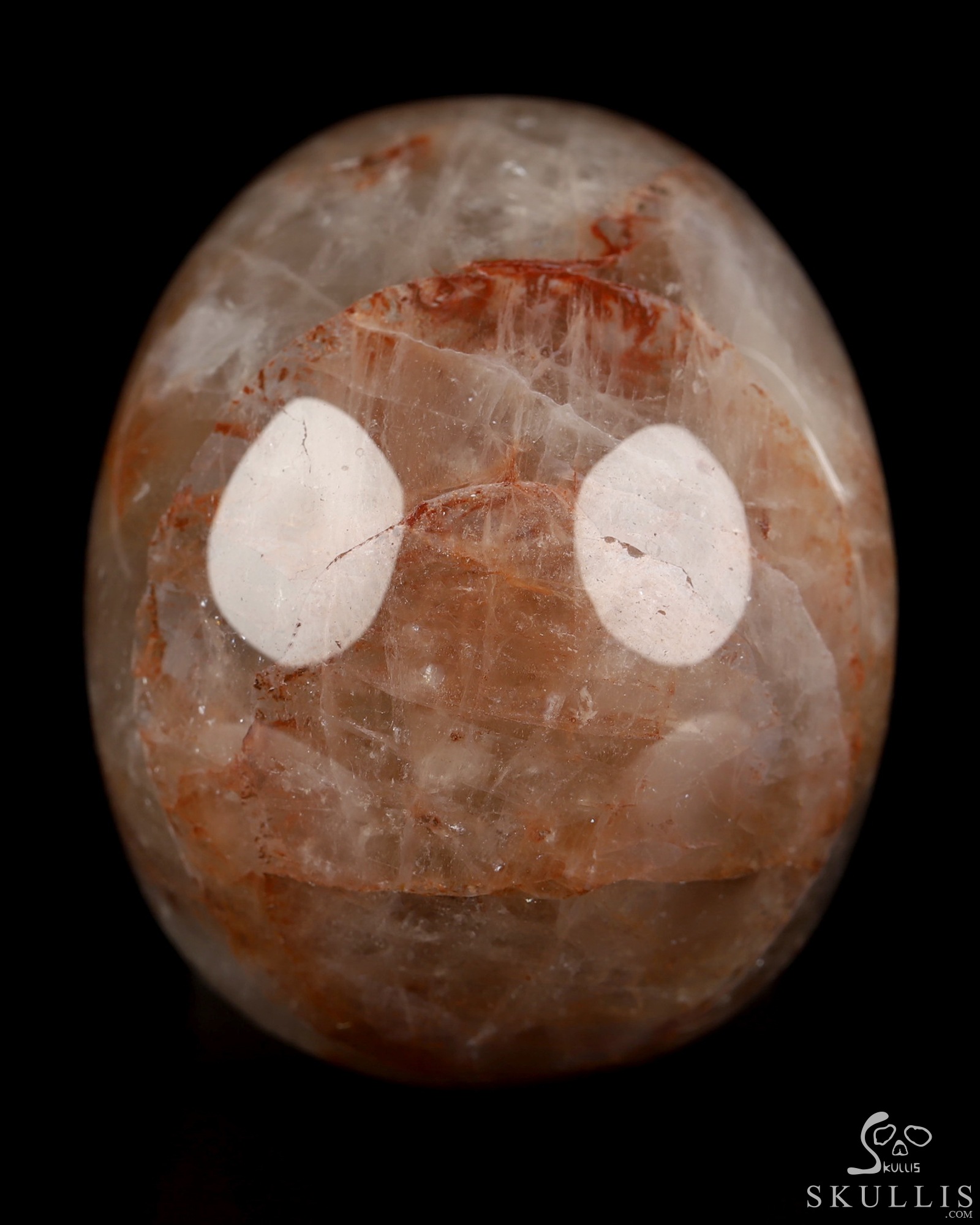 2.0" Fire Quartz Hand Carved Crystal Skull, Realistic, Crystal Healing 2.0" Fire Quartz Hand Carved Crystal Skull, Realistic, Crystal Healing