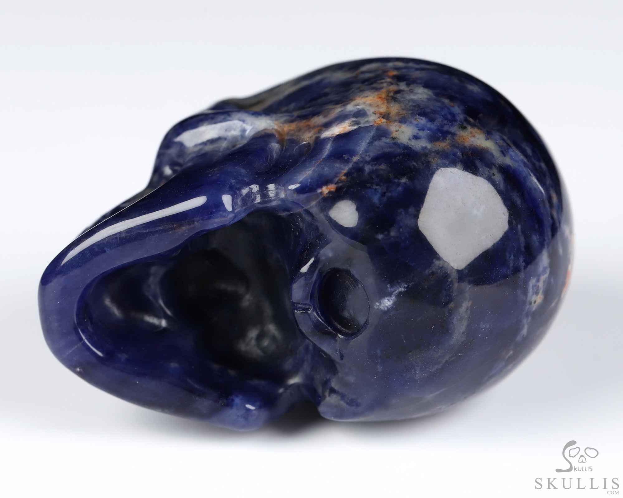 2.0" Sodalite Hand Carved Crystal Skull, Realistic, Crystal Healing 2.0" Sodalite Hand Carved Crystal Skull, Realistic, Crystal Healing