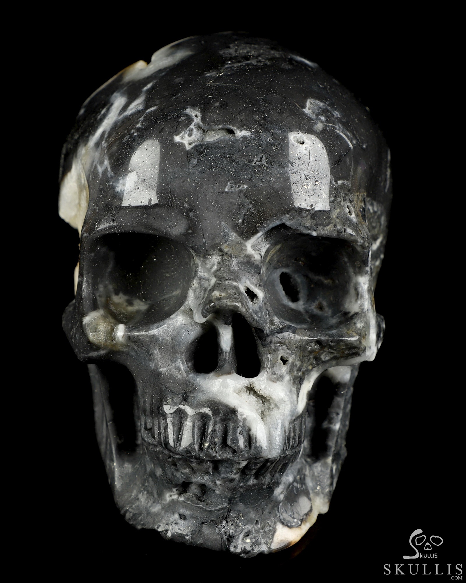 5.1" Sphalerite Hand Carved Crystal Skull, Super Realistic, Crystal Healing 5.1" Sphalerite Hand Carved Crystal Skull, Super Realistic, Crystal Healing