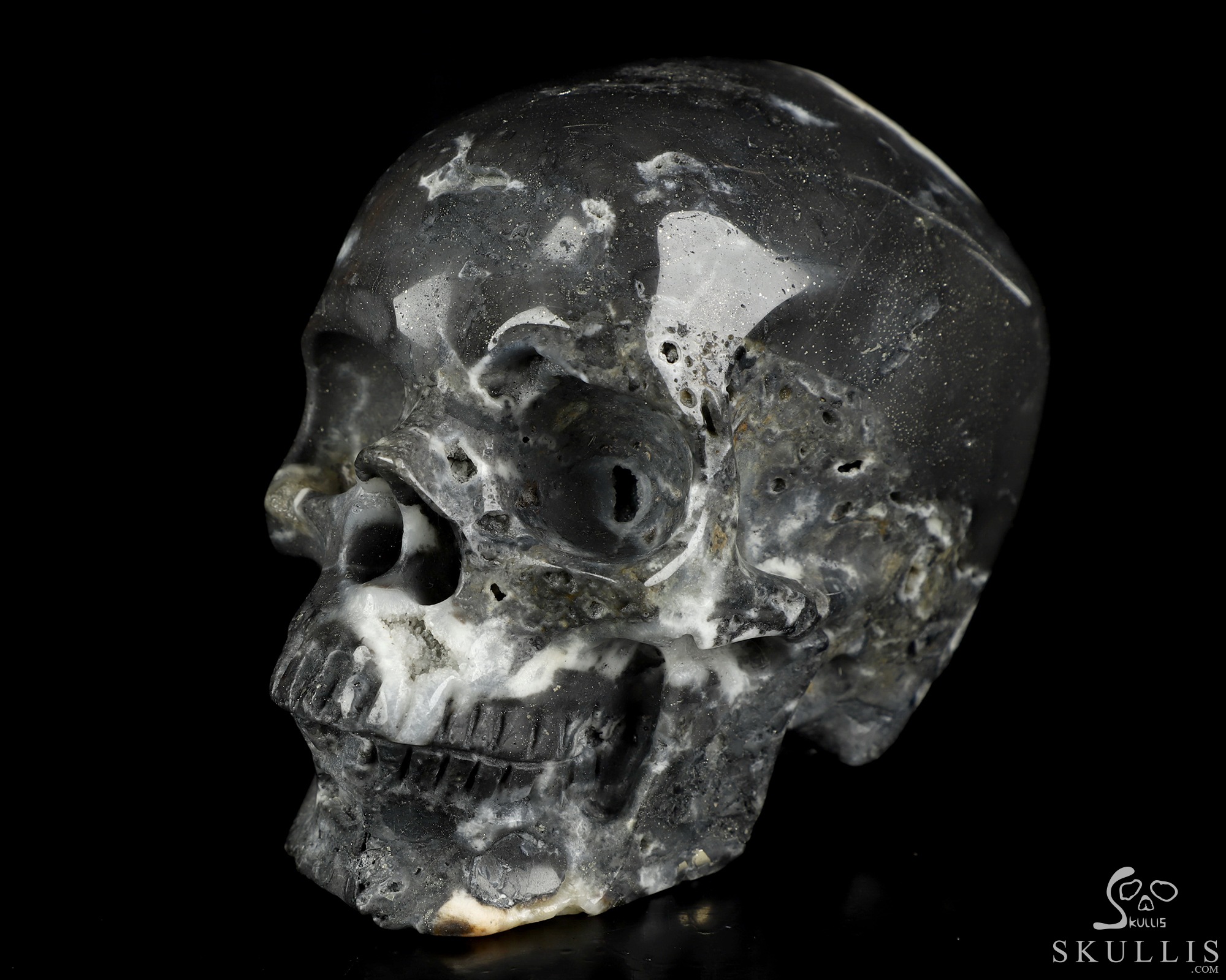 5.1" Sphalerite Hand Carved Crystal Skull, Super Realistic, Crystal Healing 5.1" Sphalerite Hand Carved Crystal Skull, Super Realistic, Crystal Healing
