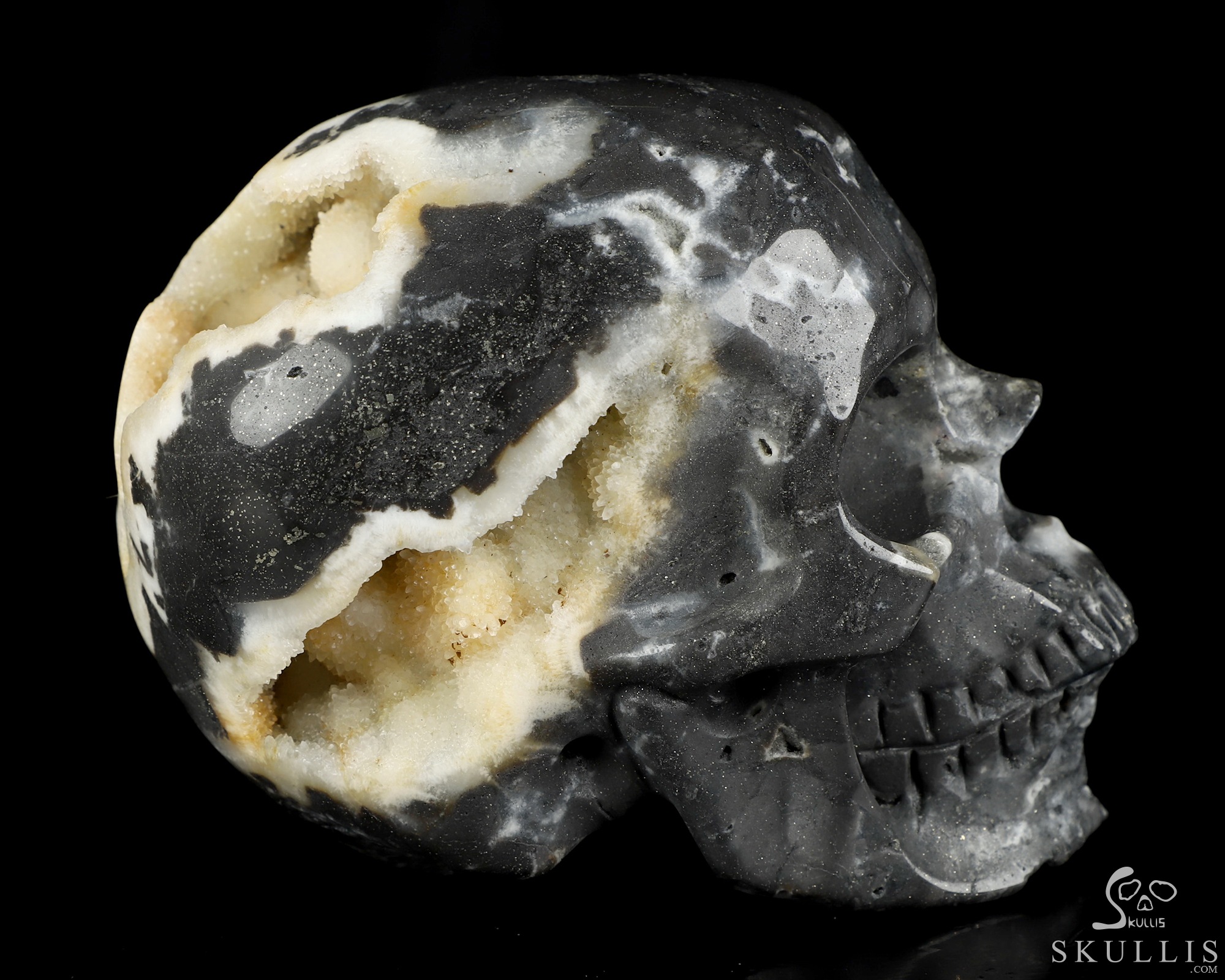 5.1" Sphalerite Hand Carved Crystal Skull, Super Realistic, Crystal Healing 5.1" Sphalerite Hand Carved Crystal Skull, Super Realistic, Crystal Healing
