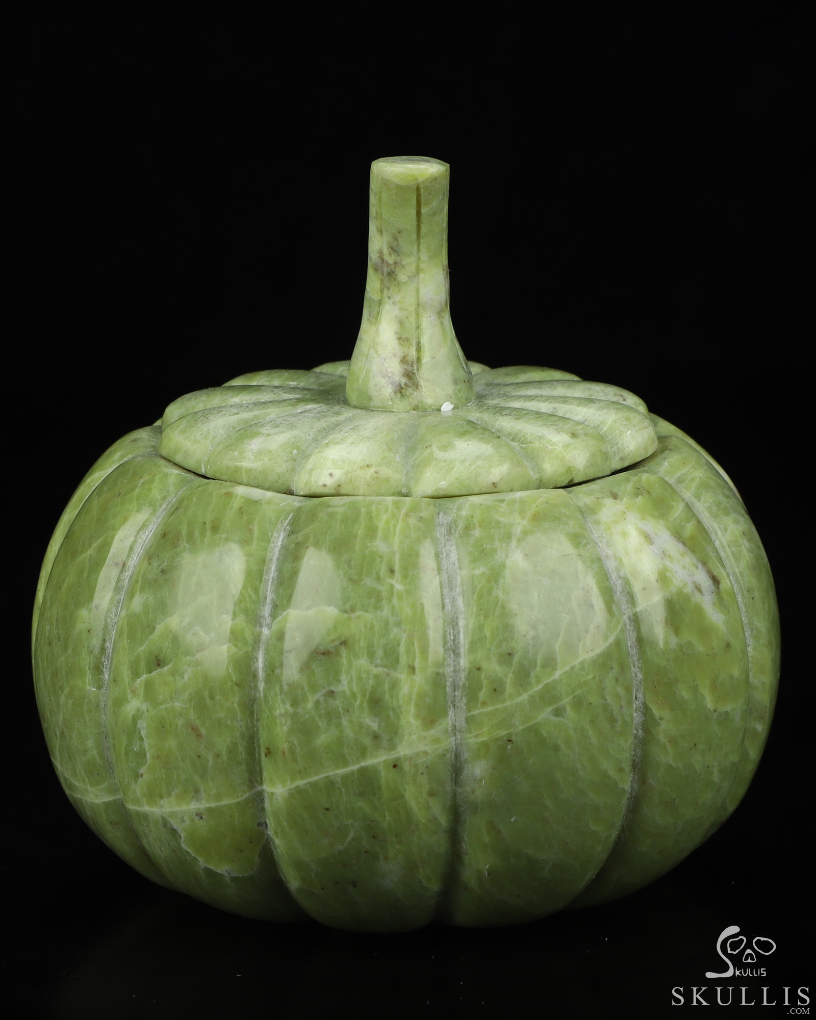 4.1" Lemon Stone Hand Carved Hollow Jack-O'-Lantern Pumpkin Crystal Skull Sculpture, Crystal Healing 4.1" Lemon Stone Hand Carved Hollow Jack-O'-Lantern Pumpkin Crystal Skull Sculpture, Crystal Healing