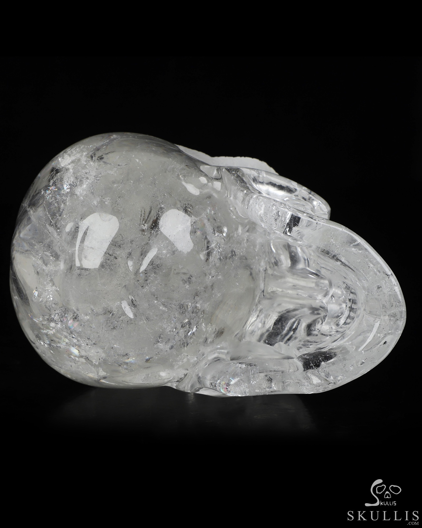 Siren’s Requiem - 7.1" Quartz Rock Crystal Hand Carved Mermaid & Dual Crystal Skull Fine Art Sculpture, Crystal Healing Siren’s Requiem - 7.1" Quartz Rock Crystal Hand Carved Mermaid & Dual Crystal Skull Fine Art Sculpture, Crystal Healing