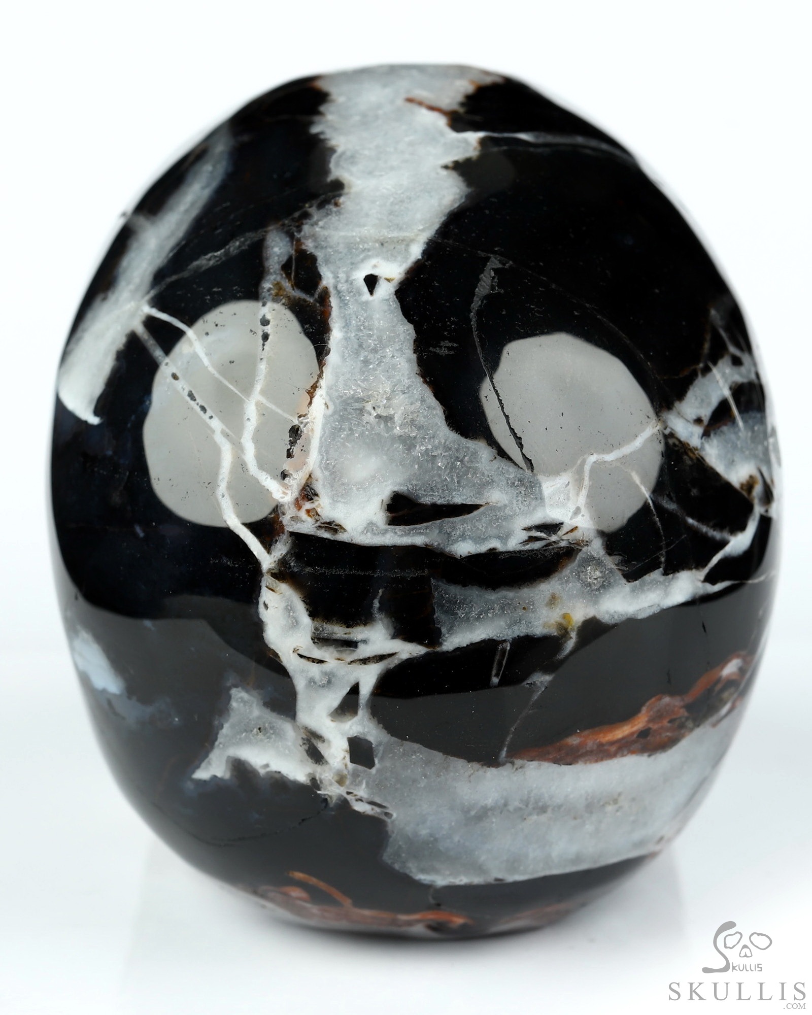 3.5" Black Zebra Agate Hand Carved Crystal Skull, Realistic, Crystal Healing 3.5" Black Zebra Agate Hand Carved Crystal Skull, Realistic, Crystal Healing
