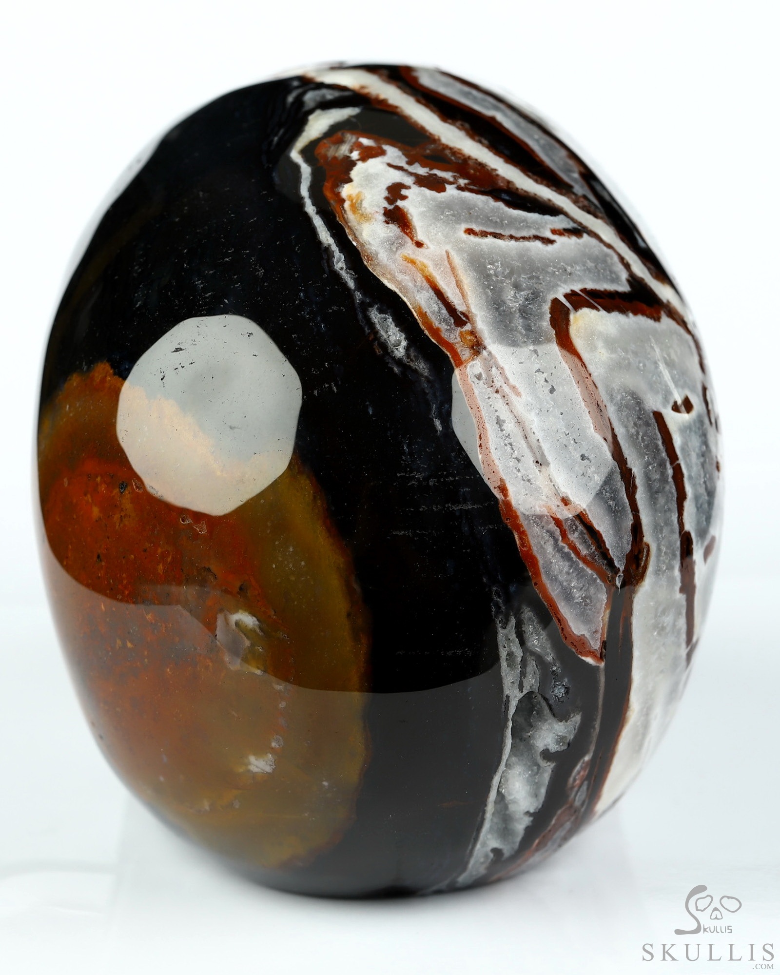 3.5" Black Zebra Agate Hand Carved Crystal Skull, Realistic, Crystal Healing 3.5" Black Zebra Agate Hand Carved Crystal Skull, Realistic, Crystal Healing