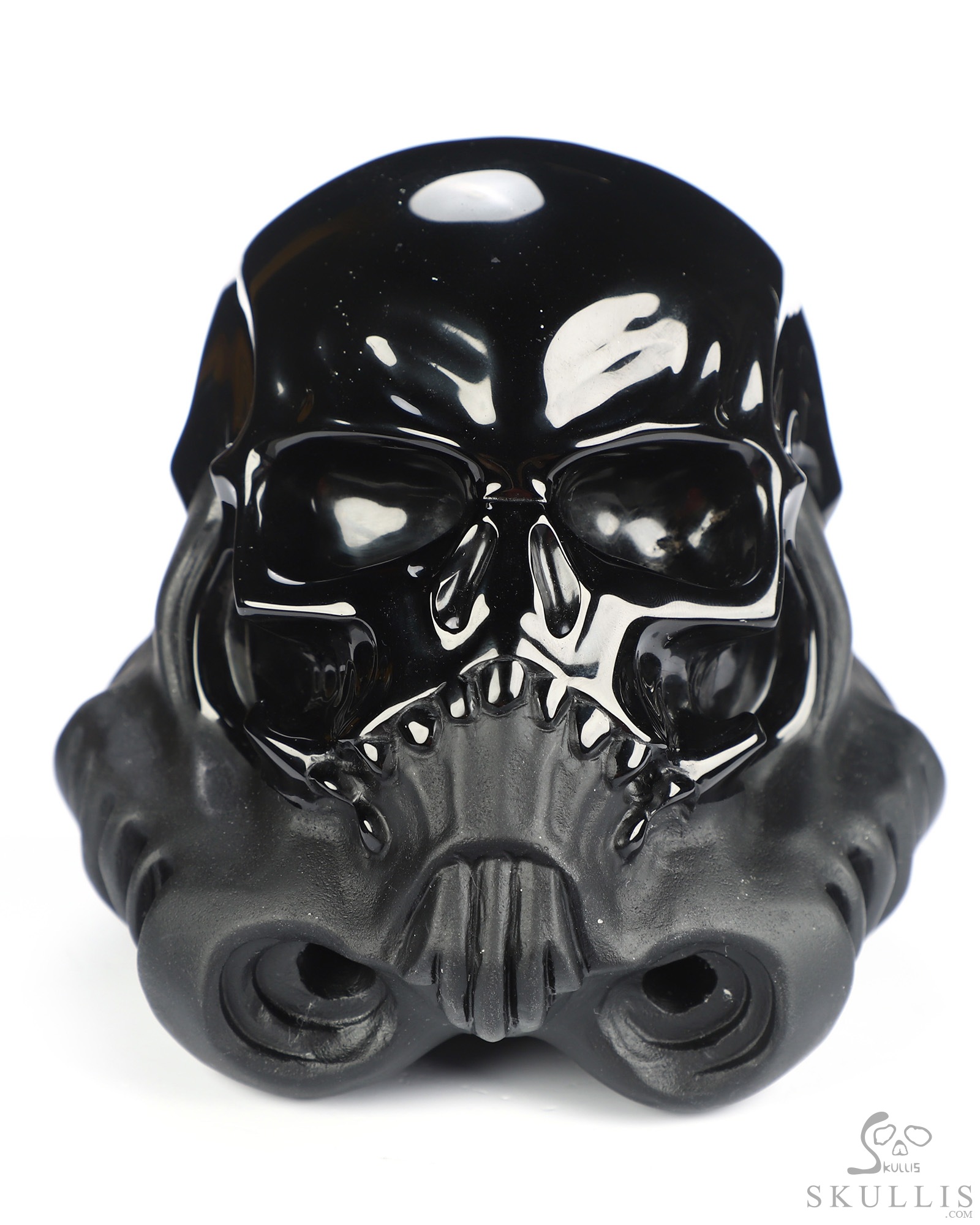 Storm Troopers - 5.0" Black Obsidian Hand Carved Crystal Skull Fine Art Sculpture, Crystal Healing Storm Troopers - 5.0" Black Obsidian Hand Carved Crystal Skull Fine Art Sculpture, Crystal Healing