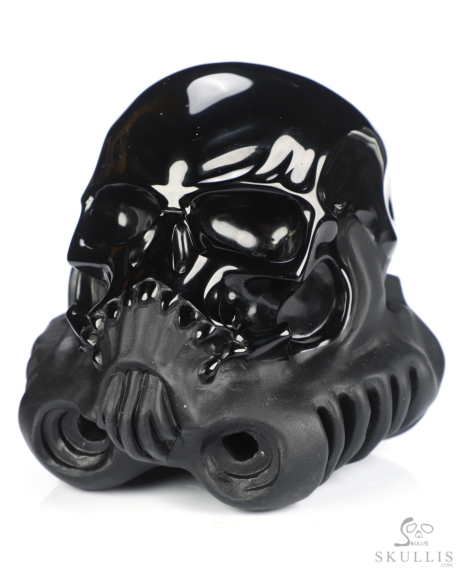 Storm Troopers - 5.0" Black Obsidian Hand Carved Crystal Skull Fine Art Sculpture, Crystal Healing Storm Troopers - 5.0" Black Obsidian Hand Carved Crystal Skull Fine Art Sculpture, Crystal Healing
