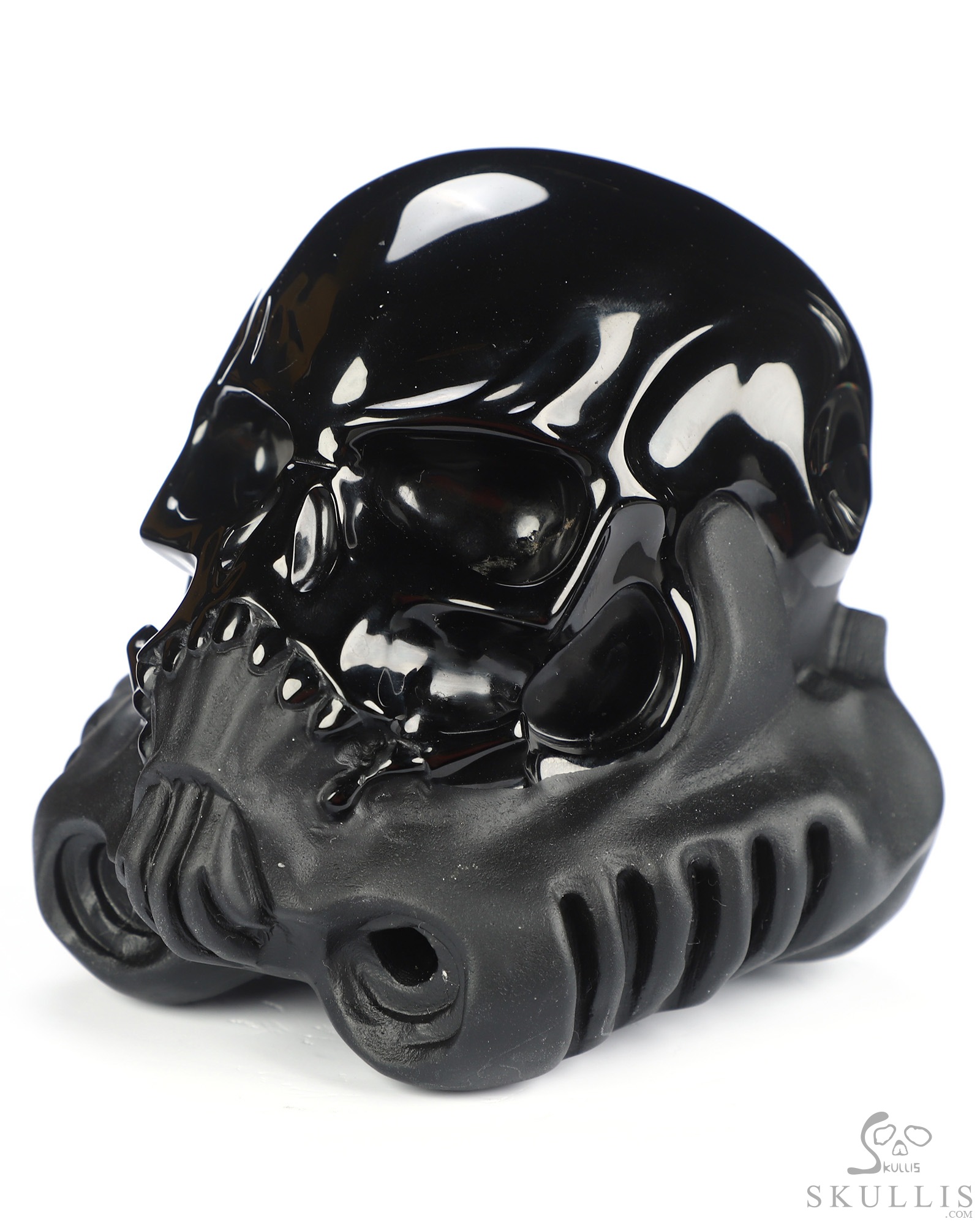 Storm Troopers - 5.0" Black Obsidian Hand Carved Crystal Skull Fine Art Sculpture, Crystal Healing Storm Troopers - 5.0" Black Obsidian Hand Carved Crystal Skull Fine Art Sculpture, Crystal Healing