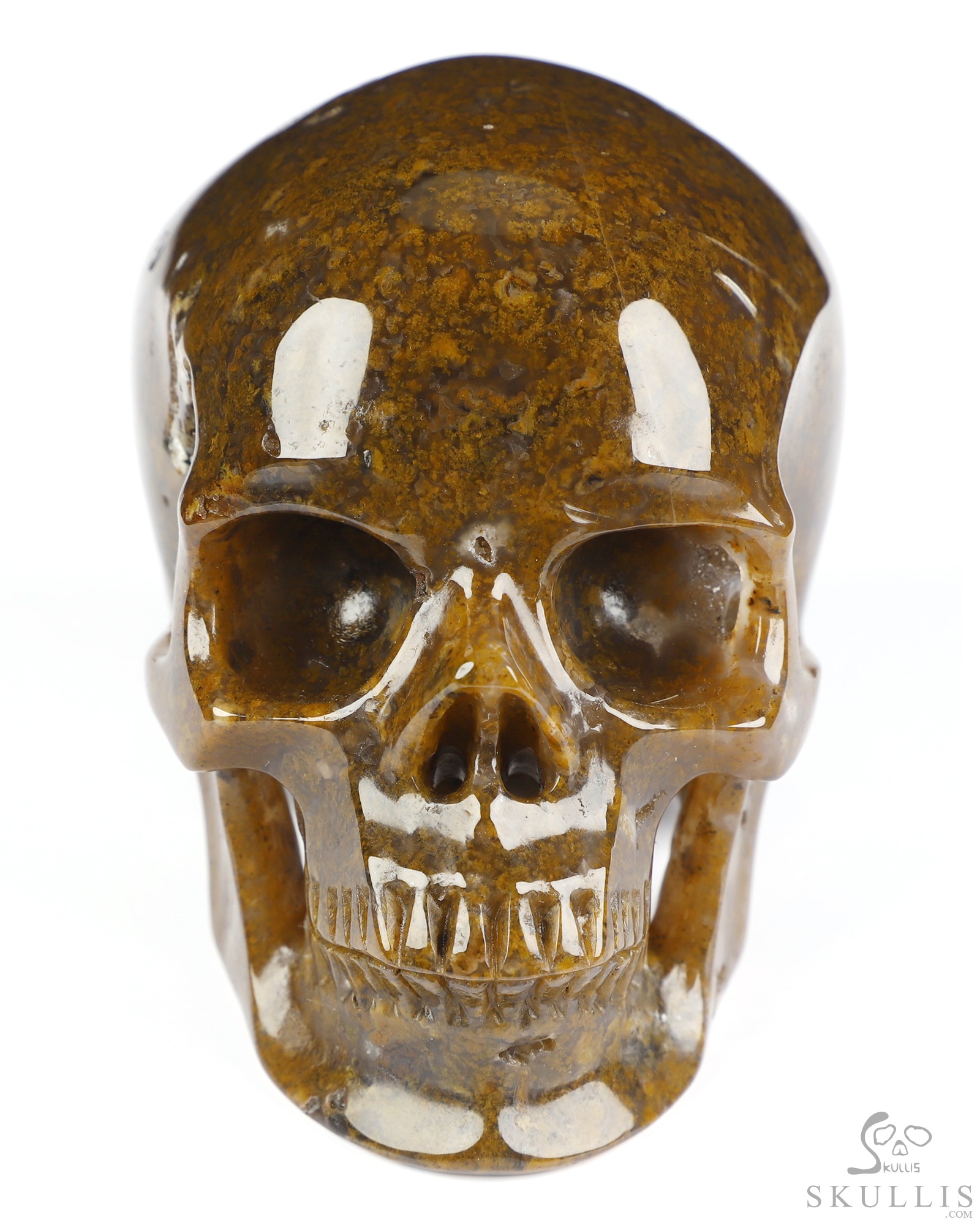 3.3" Moss Agate Hand Carved Crystal Skull, Super Realistic, Crystal Healing 3.3" Moss Agate Hand Carved Crystal Skull, Super Realistic, Crystal Healing
