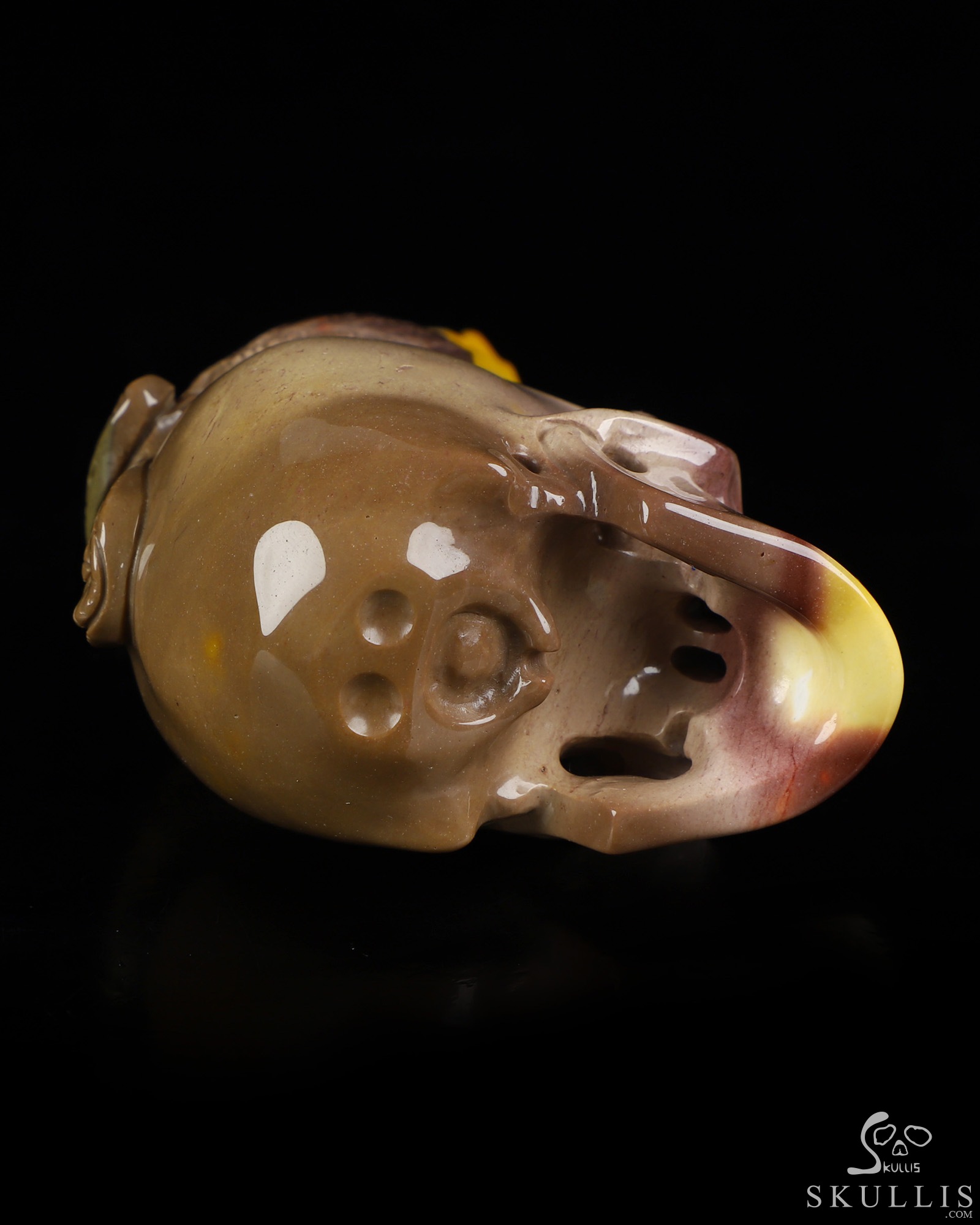 4.3" Mookaite Jasper Hand Carved Crystal Skull and Owl Sculpture, Crystal Healing 4.3" Mookaite Jasper Hand Carved Crystal Skull and Owl Sculpture, Crystal Healing