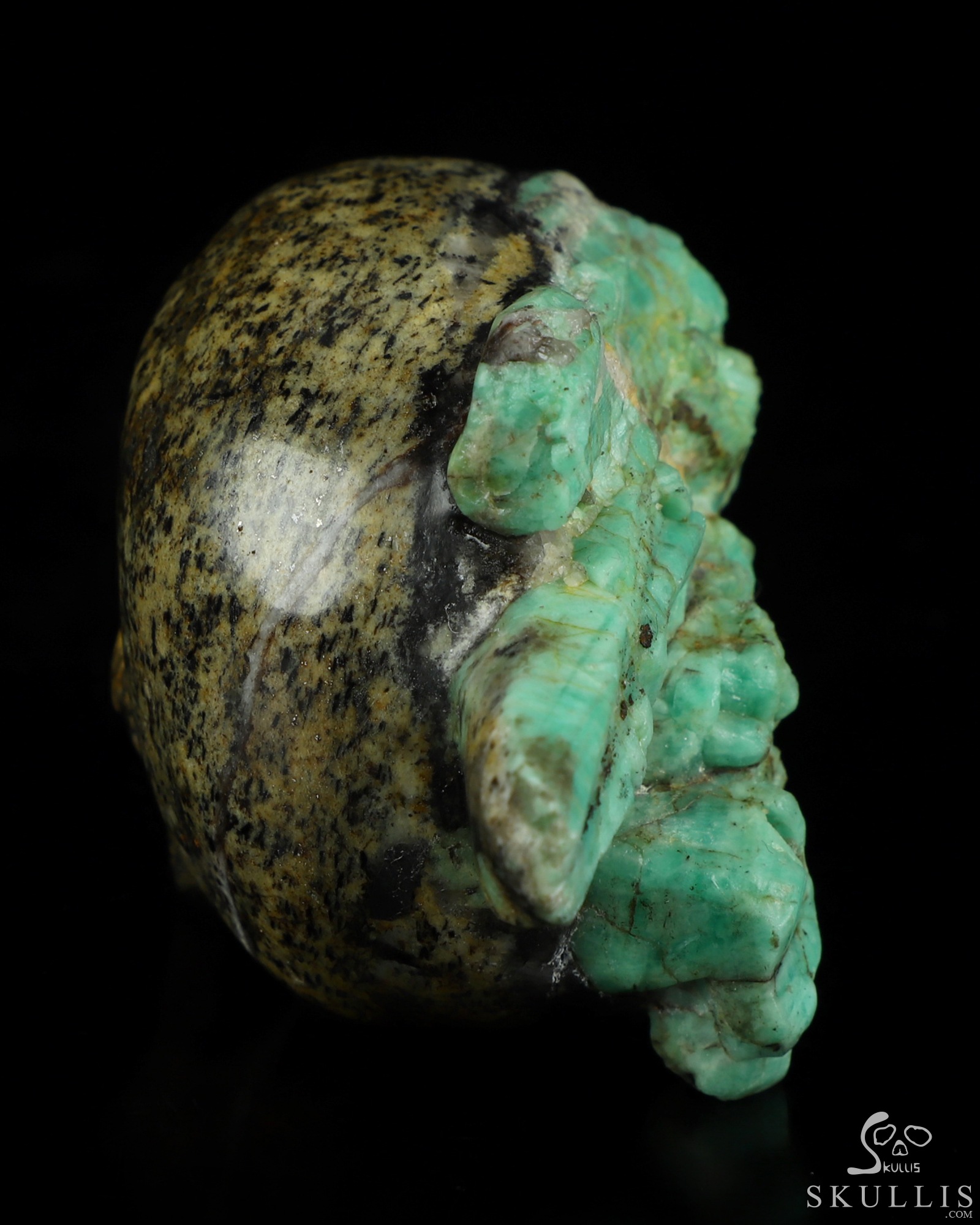 Gemstone 3.5" Emerald Hand Carved Crystal Skull Fine Art Sculpture, Crystal Healing Gemstone 3.5" Emerald Hand Carved Crystal Skull Fine Art Sculpture, Crystal Healing