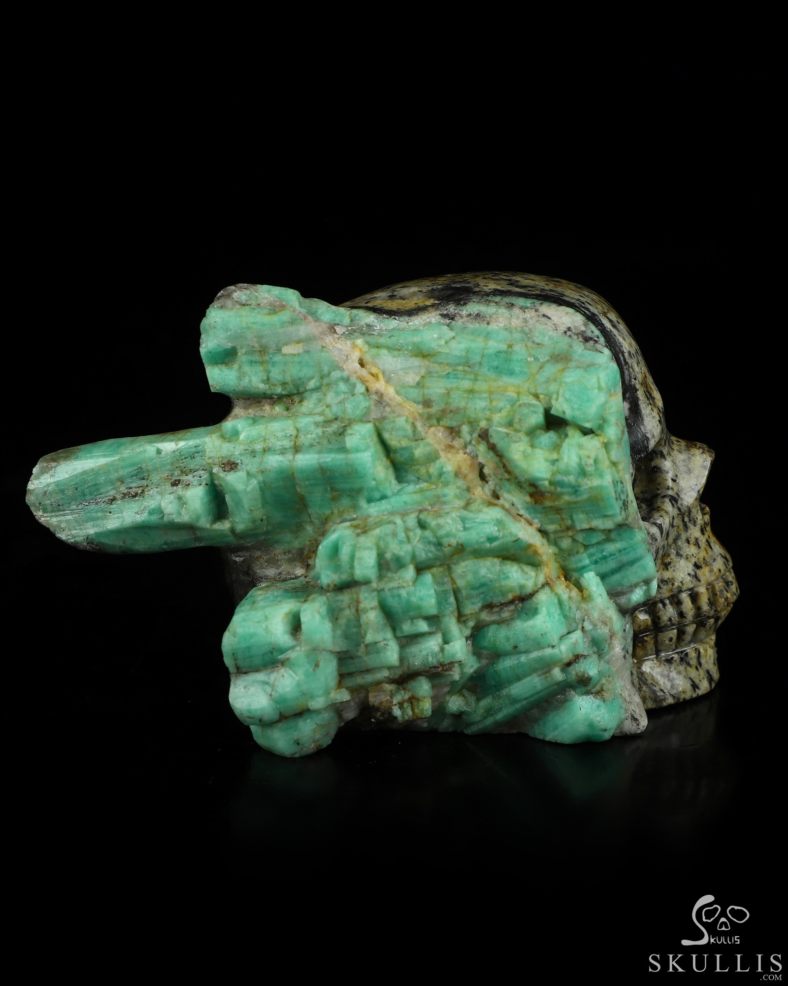 Gemstone 3.5" Emerald Hand Carved Crystal Skull Fine Art Sculpture, Crystal Healing Gemstone 3.5" Emerald Hand Carved Crystal Skull Fine Art Sculpture, Crystal Healing