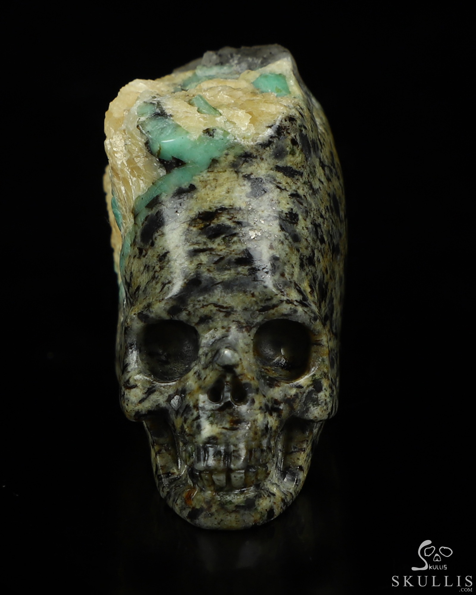 Gemstone 2.0" Emerald Hand Carved Crystal Skull Fine Art Sculpture, Crystal Healing Gemstone 2.0" Emerald Hand Carved Crystal Skull Fine Art Sculpture, Crystal Healing