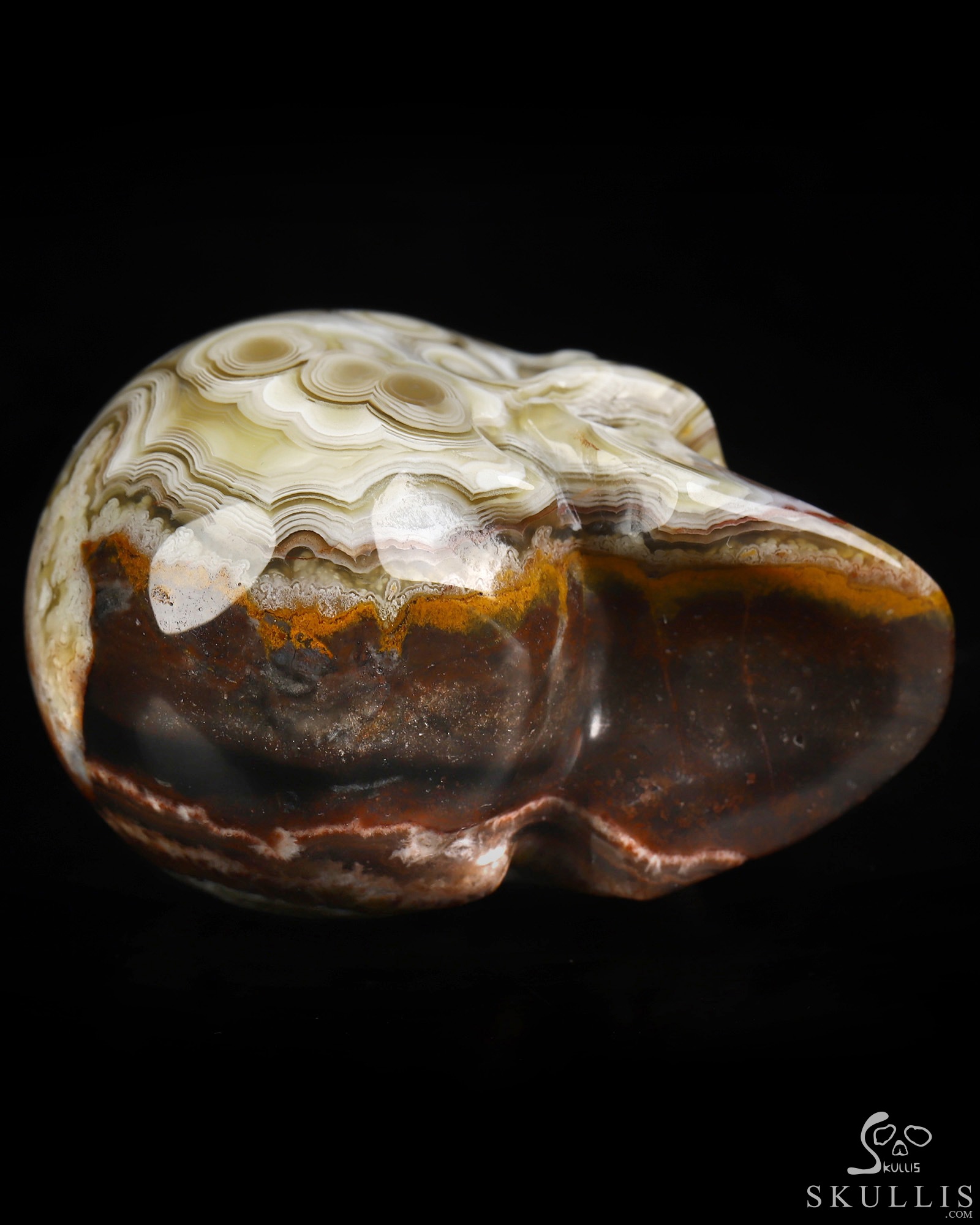 Gemstone 2.0" Red Crazy Lace Agate Hand Carved Crystal Skull, Realistic, Crystal Healing Gemstone 2.0" Red Crazy Lace Agate Hand Carved Crystal Skull, Realistic, Crystal Healing