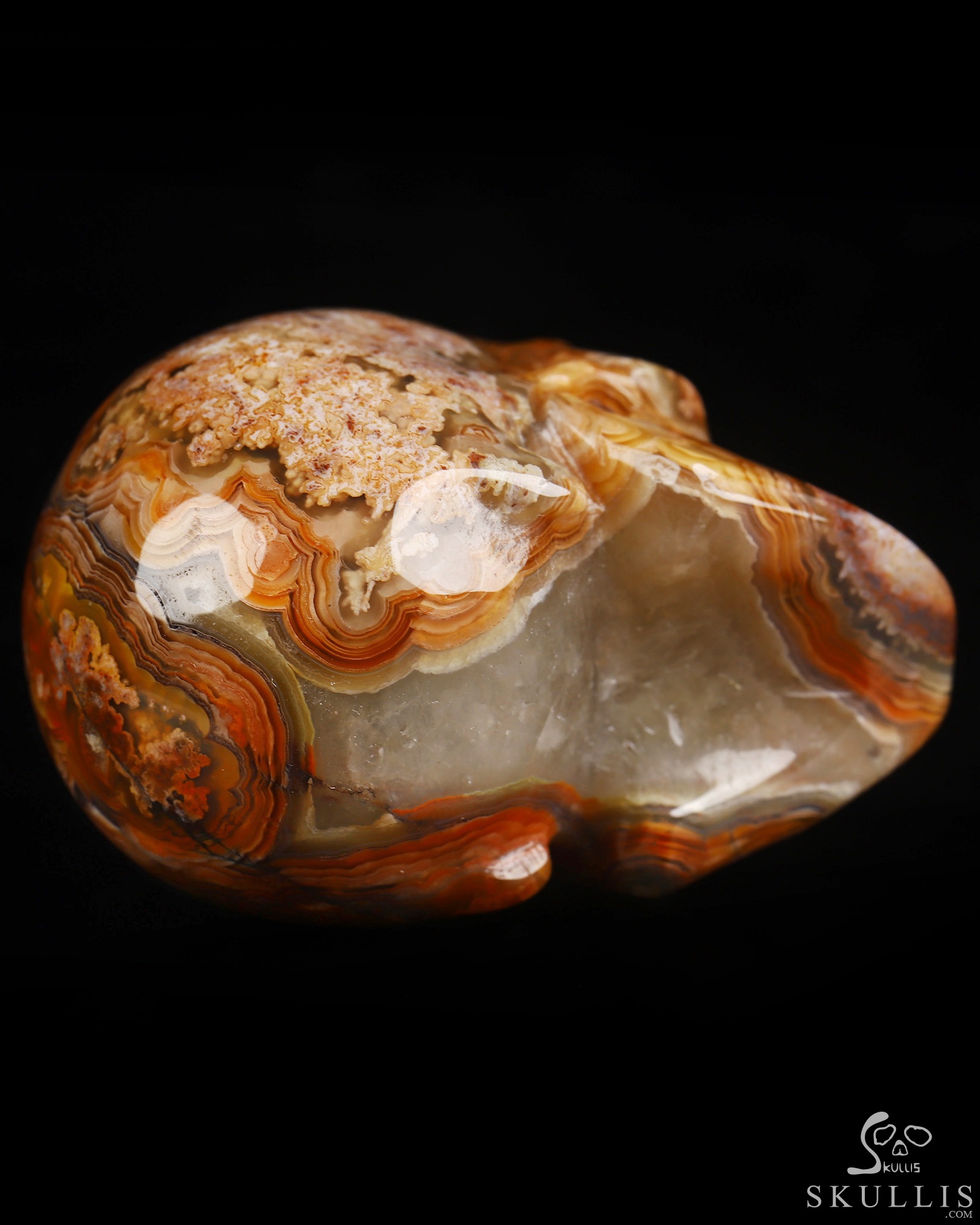 Gemstone 2.0" Red Crazy Lace Agate Hand Carved Crystal Skull, Realistic, Crystal Healing Gemstone 2.0" Red Crazy Lace Agate Hand Carved Crystal Skull, Realistic, Crystal Healing