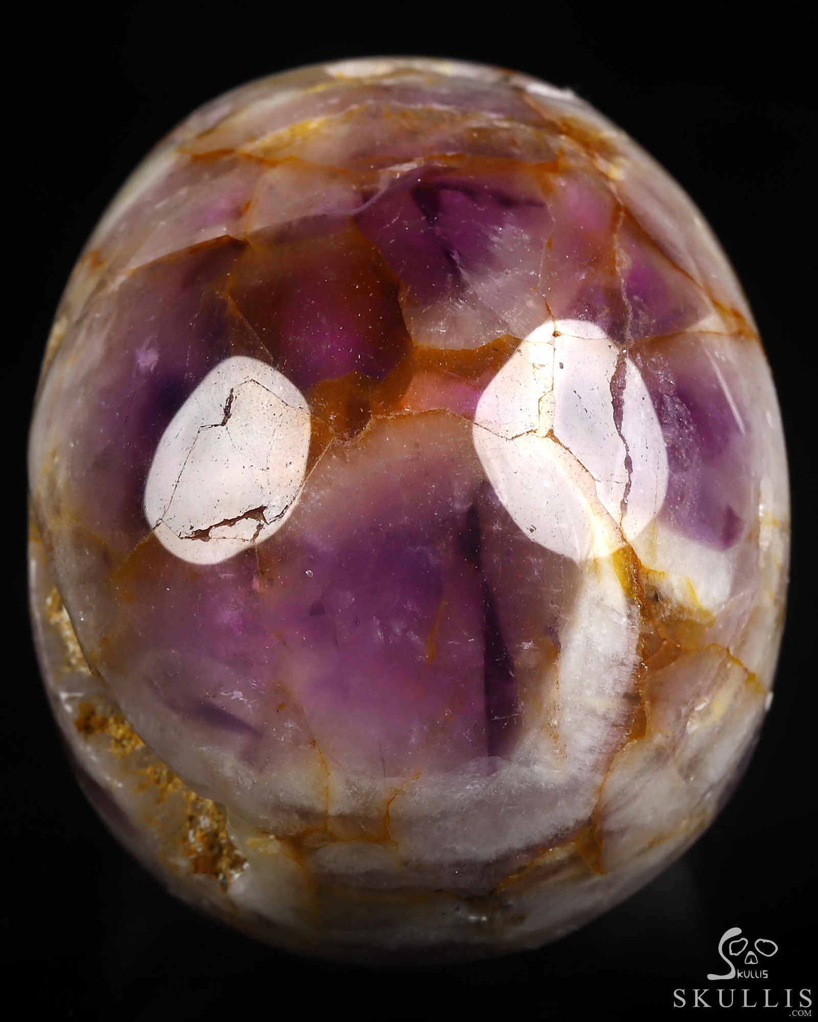2.0" Dream Chevron Amethyst Hand Carved Crystal Skull, Realistic, Crystal Healing 2.0" Dream Chevron Amethyst Hand Carved Crystal Skull, Realistic, Crystal Healing