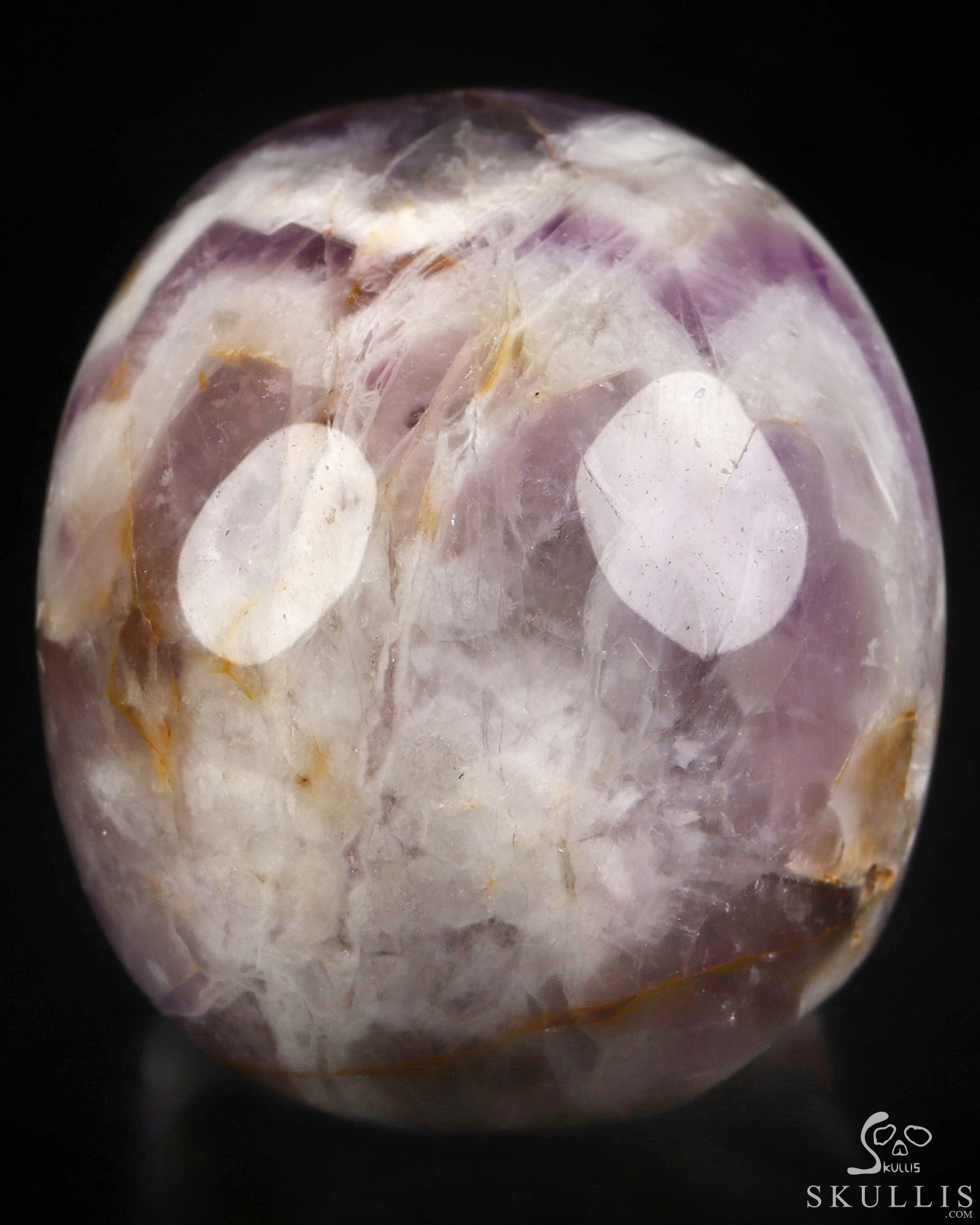2.0" Dream Chevron Amethyst Hand Carved Crystal Skull, Realistic, Crystal Healing 2.0" Dream Chevron Amethyst Hand Carved Crystal Skull, Realistic, Crystal Healing