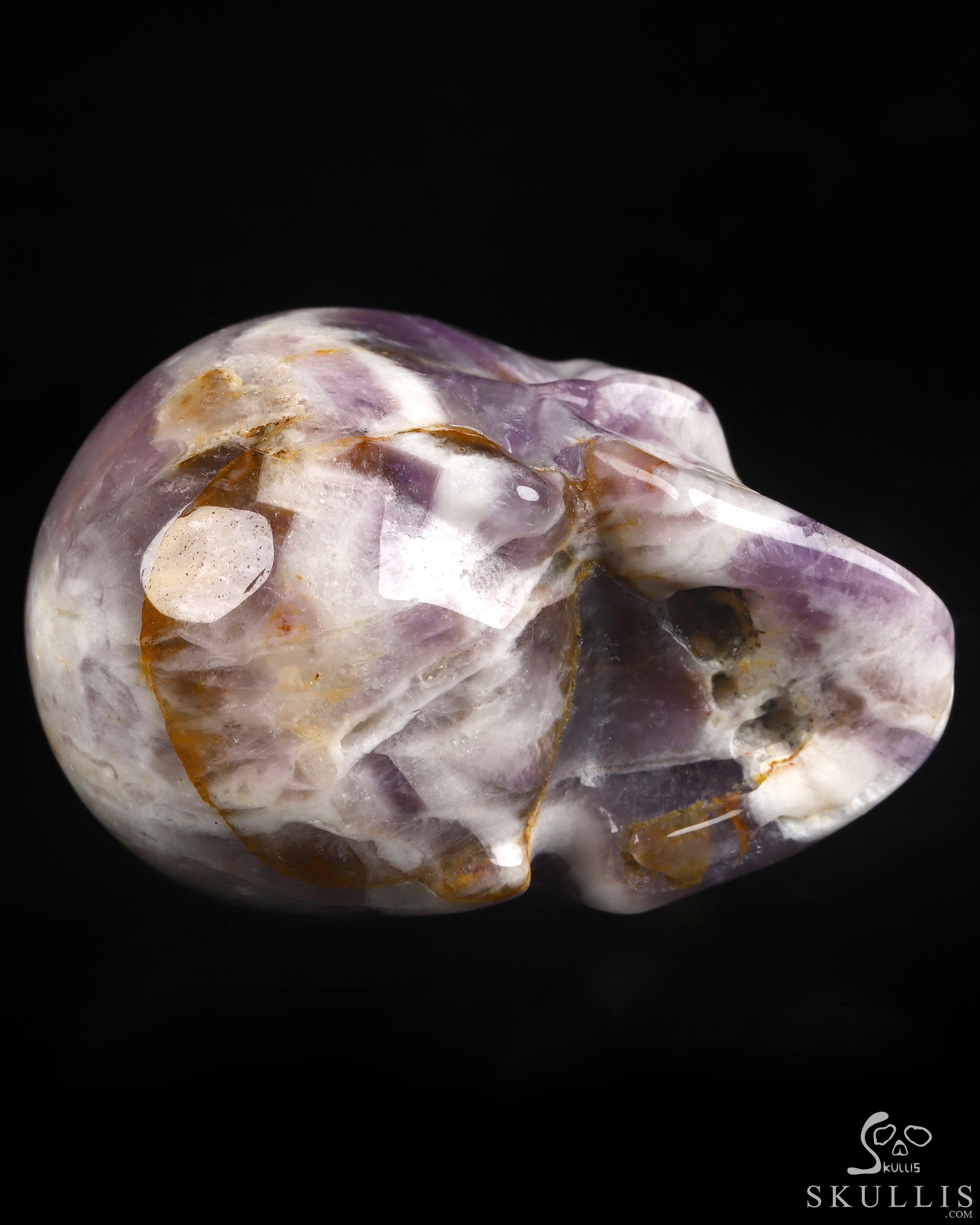 2.0" Dream Chevron Amethyst Hand Carved Crystal Skull, Realistic, Crystal Healing 2.0" Dream Chevron Amethyst Hand Carved Crystal Skull, Realistic, Crystal Healing