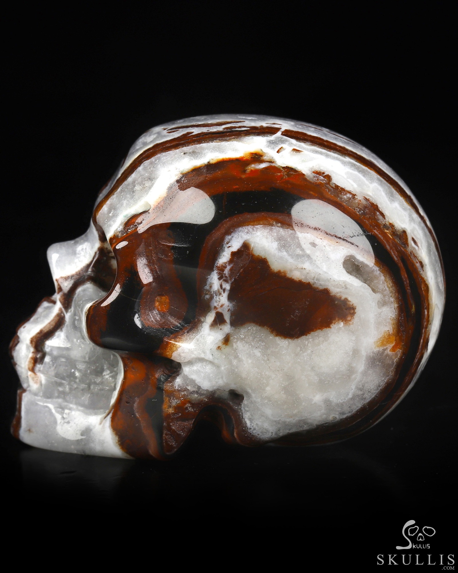 2.0" Black Zebra Agate Hand Carved Crystal Skull, Realistic, Crystal Healing 2.0" Black Zebra Agate Hand Carved Crystal Skull, Realistic, Crystal Healing