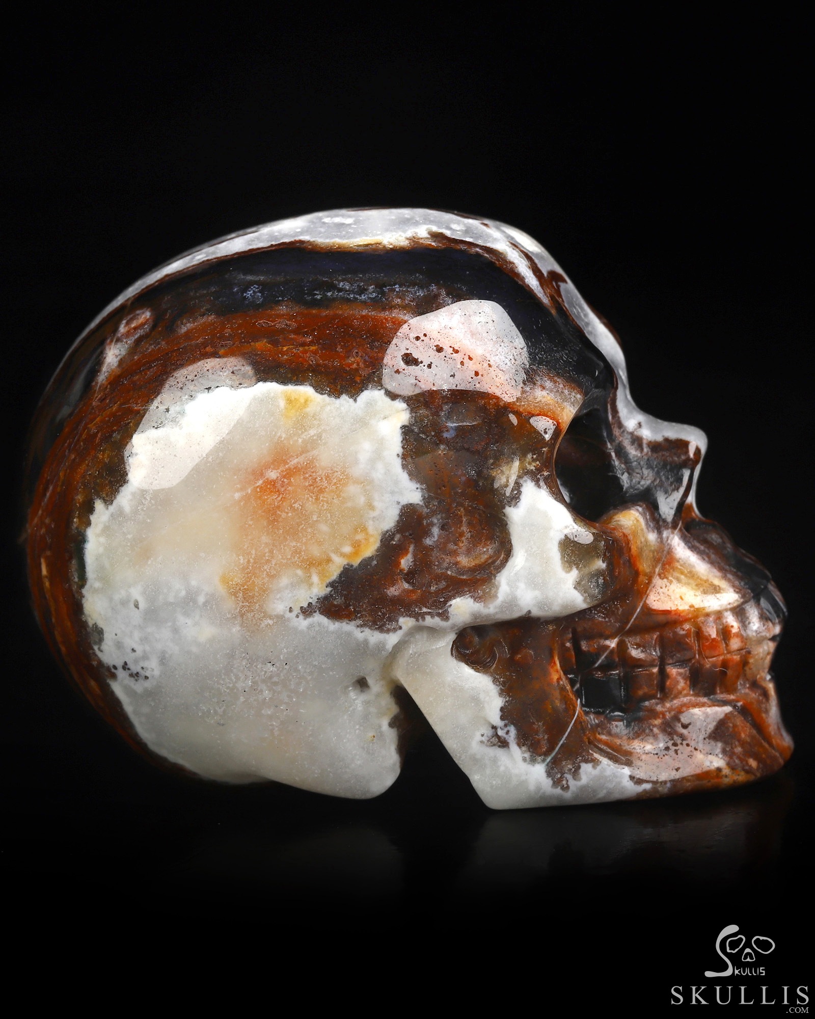 2.0" Black Zebra Agate Hand Carved Crystal Skull, Realistic, Crystal Healing 2.0" Black Zebra Agate Hand Carved Crystal Skull, Realistic, Crystal Healing