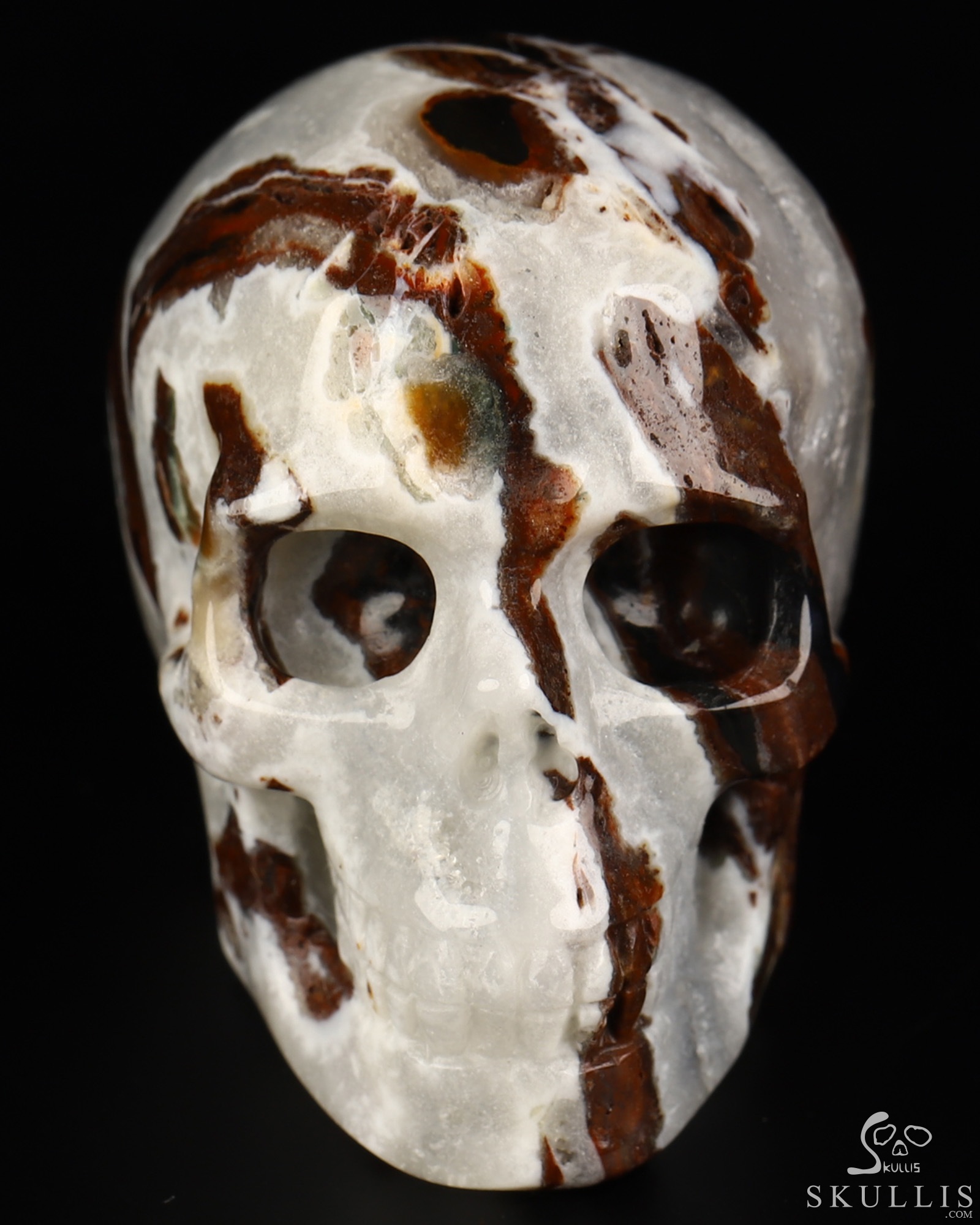 2.0" Black Zebra Agate Hand Carved Crystal Skull, Realistic, Crystal Healing 2.0" Black Zebra Agate Hand Carved Crystal Skull, Realistic, Crystal Healing