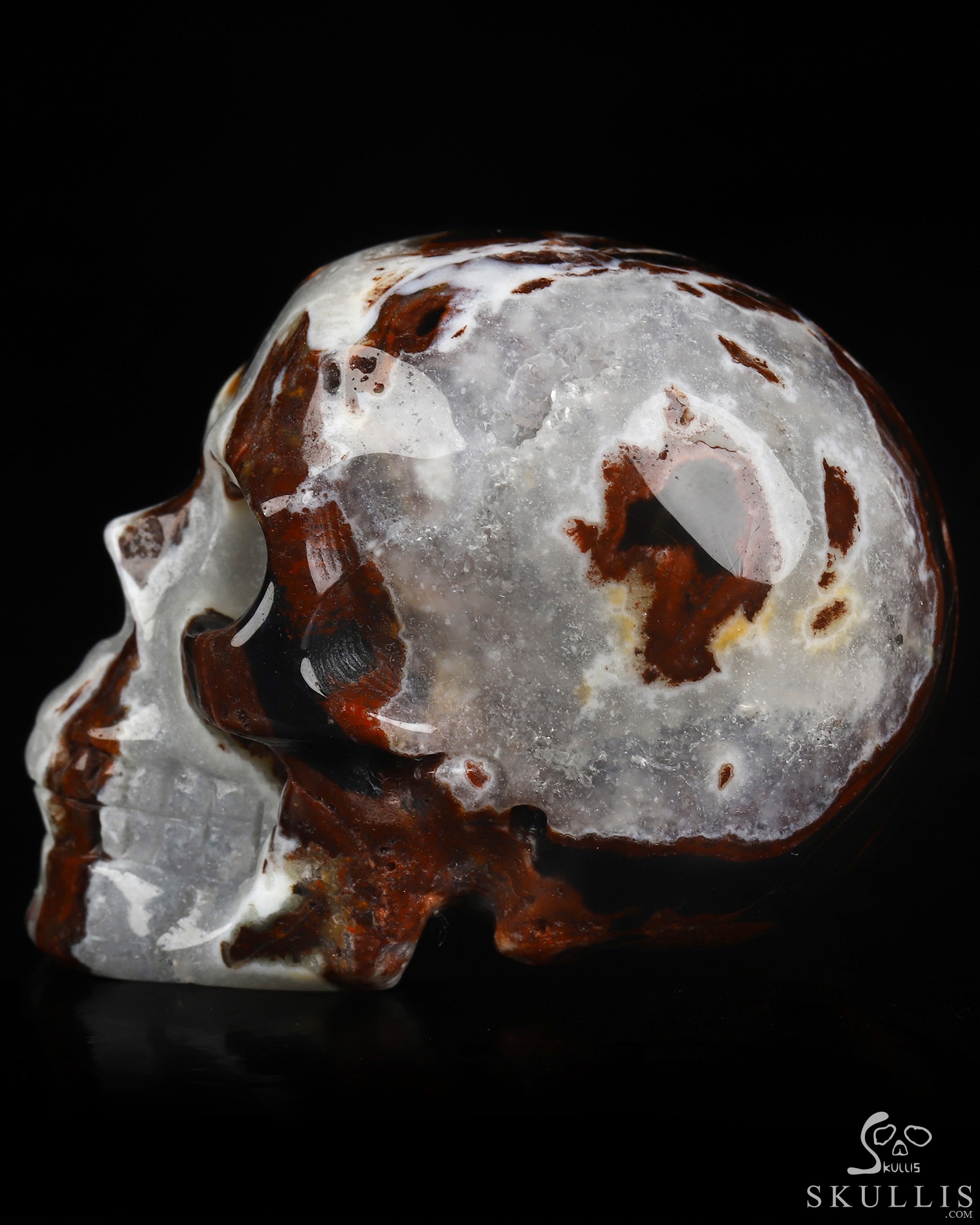2.0" Black Zebra Agate Hand Carved Crystal Skull, Realistic, Crystal Healing 2.0" Black Zebra Agate Hand Carved Crystal Skull, Realistic, Crystal Healing