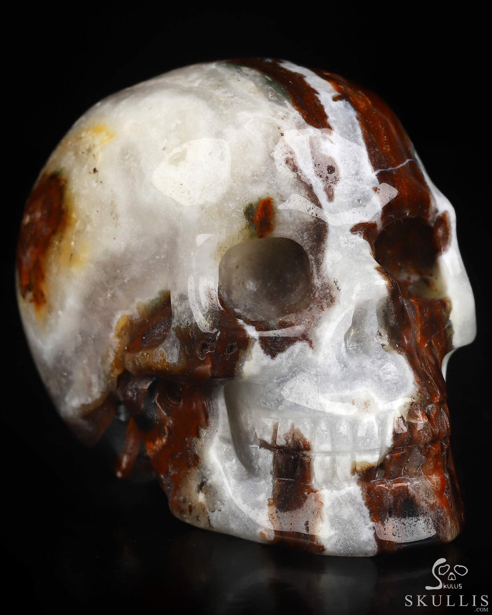 2.0" Black Zebra Agate Hand Carved Crystal Skull, Realistic, Crystal Healing 2.0" Black Zebra Agate Hand Carved Crystal Skull, Realistic, Crystal Healing