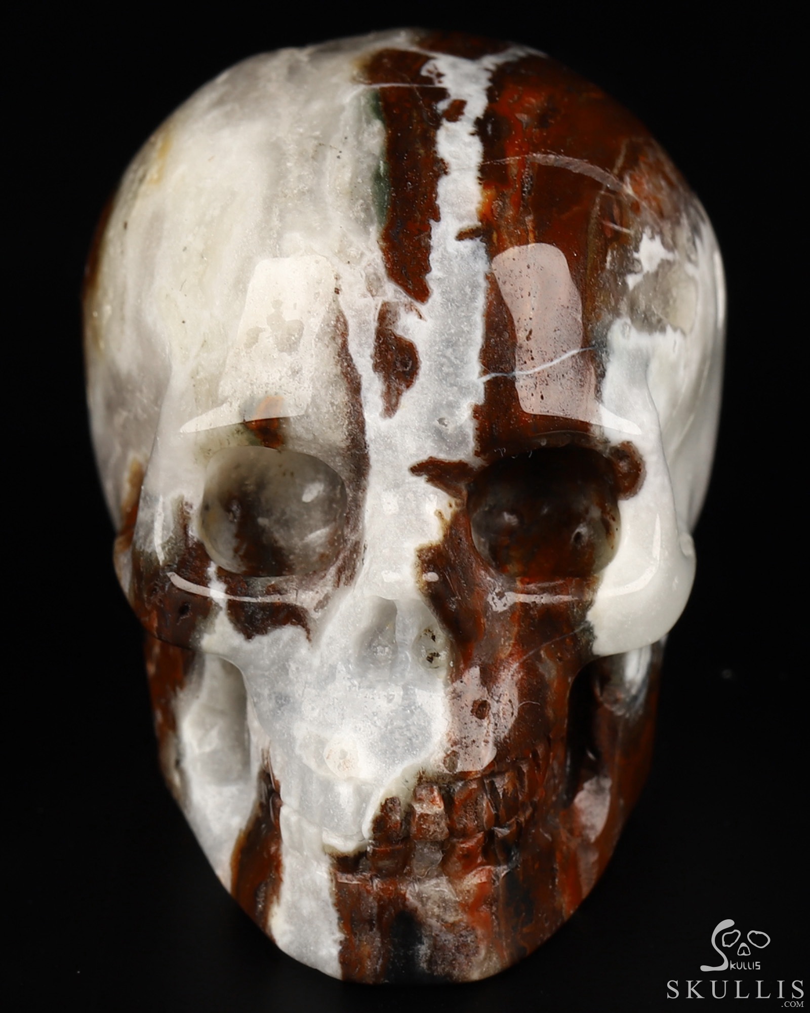 2.0" Black Zebra Agate Hand Carved Crystal Skull, Realistic, Crystal Healing 2.0" Black Zebra Agate Hand Carved Crystal Skull, Realistic, Crystal Healing