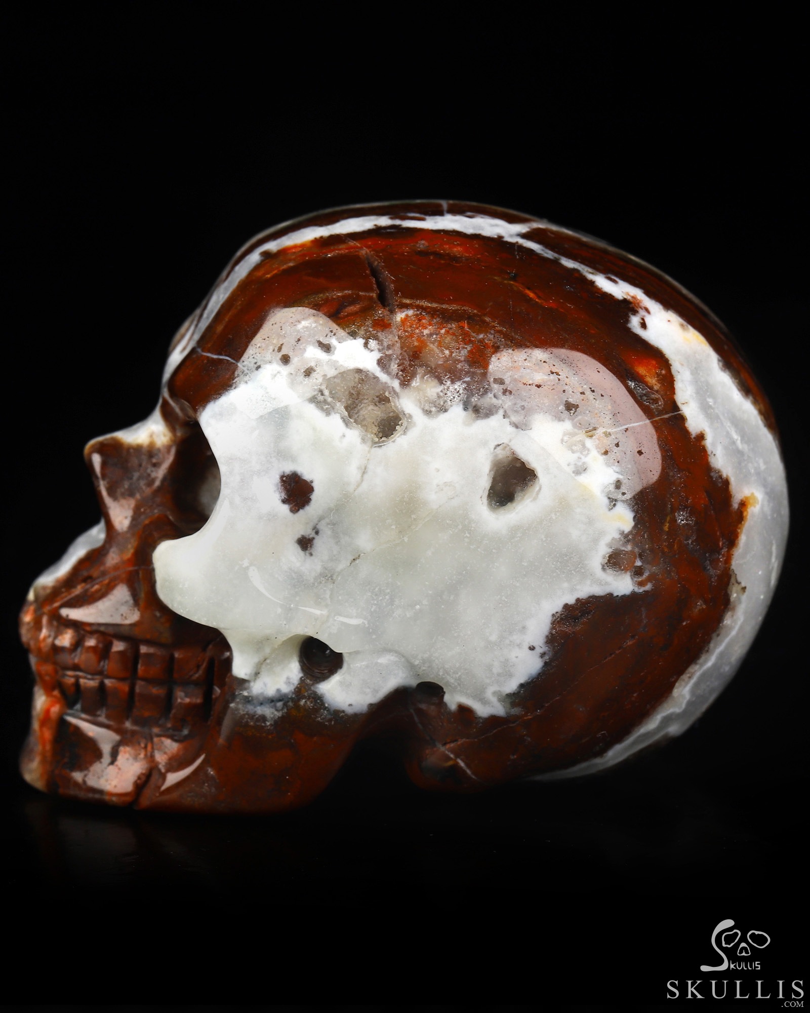 2.0" Black Zebra Agate Hand Carved Crystal Skull, Realistic, Crystal Healing 2.0" Black Zebra Agate Hand Carved Crystal Skull, Realistic, Crystal Healing