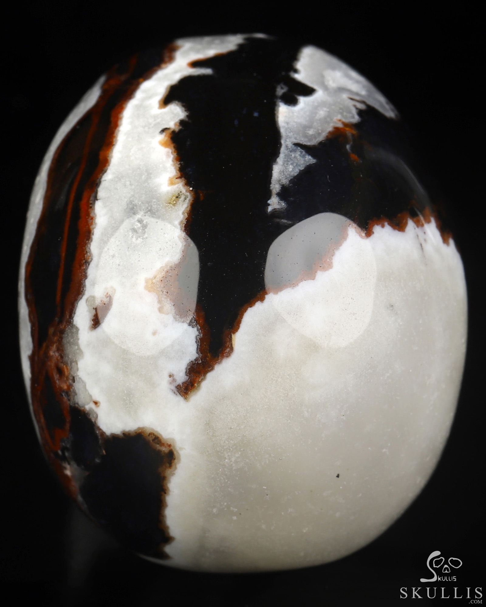 2.0" Black Zebra Agate Hand Carved Crystal Skull, Realistic, Crystal Healing 2.0" Black Zebra Agate Hand Carved Crystal Skull, Realistic, Crystal Healing