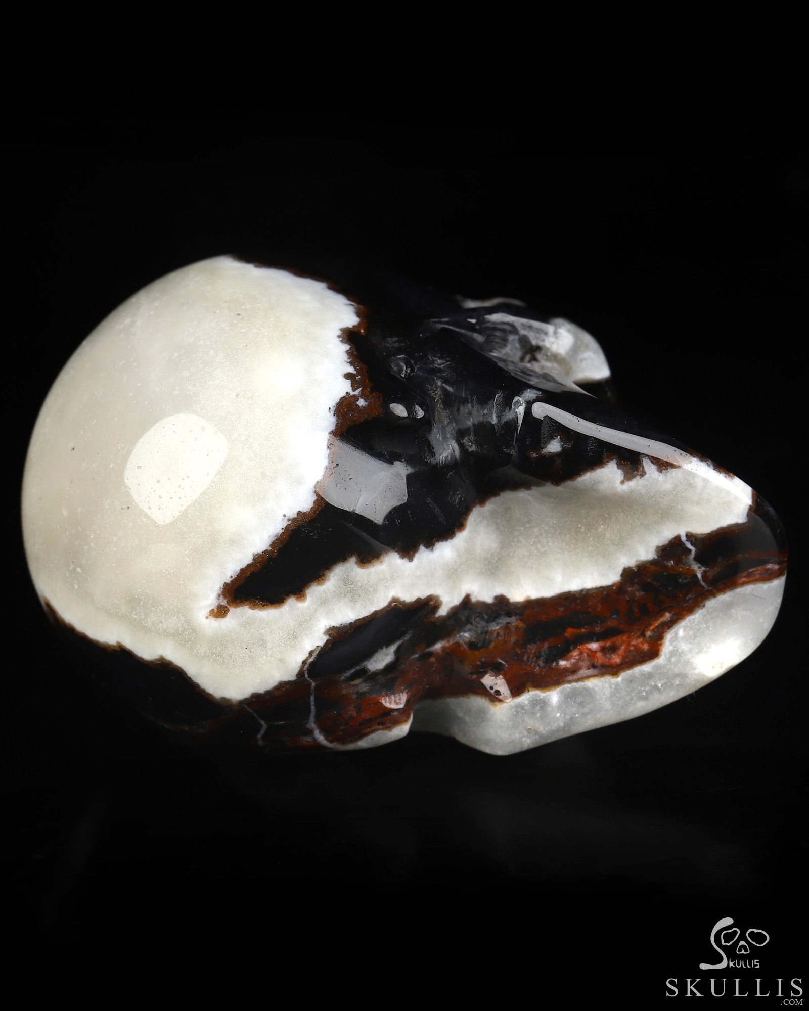 2.0" Black Zebra Agate Hand Carved Crystal Skull, Realistic, Crystal Healing 2.0" Black Zebra Agate Hand Carved Crystal Skull, Realistic, Crystal Healing