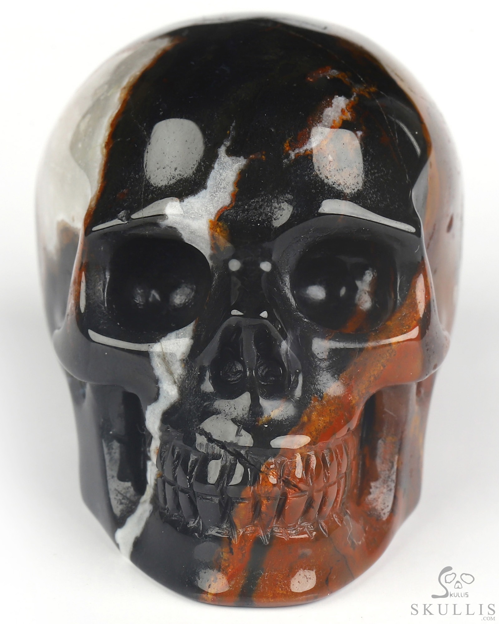 2.0" Black Zebra Agate Hand Carved Crystal Skull, Realistic, Crystal Healing 2.0" Black Zebra Agate Hand Carved Crystal Skull, Realistic, Crystal Healing