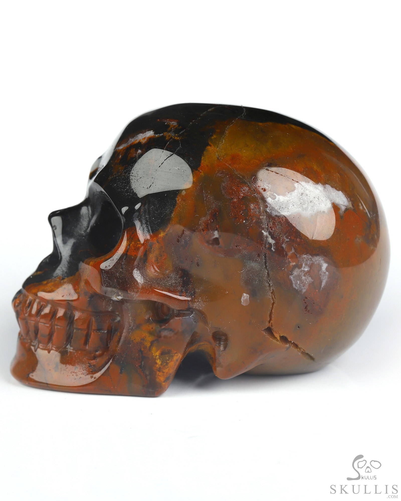 2.0" Black Zebra Agate Hand Carved Crystal Skull, Realistic, Crystal Healing 2.0" Black Zebra Agate Hand Carved Crystal Skull, Realistic, Crystal Healing