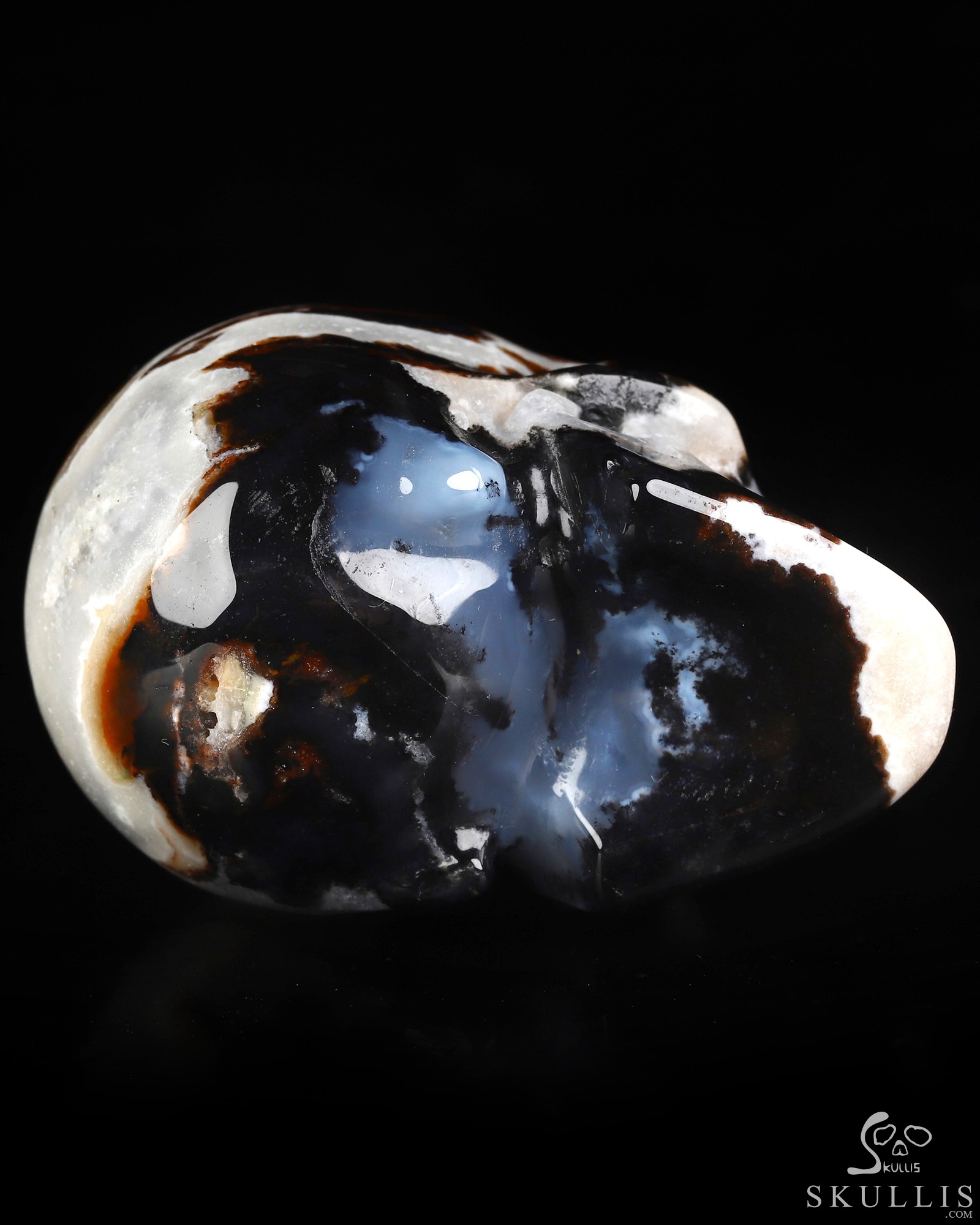 2.0" Black Zebra Agate Hand Carved Crystal Skull, Realistic, Crystal Healing 2.0" Black Zebra Agate Hand Carved Crystal Skull, Realistic, Crystal Healing