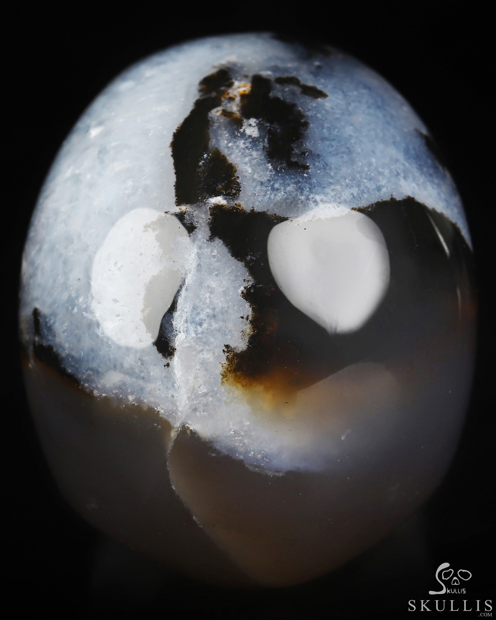 2.0" Black Zebra Agate Hand Carved Crystal Skull, Realistic, Crystal Healing 2.0" Black Zebra Agate Hand Carved Crystal Skull, Realistic, Crystal Healing