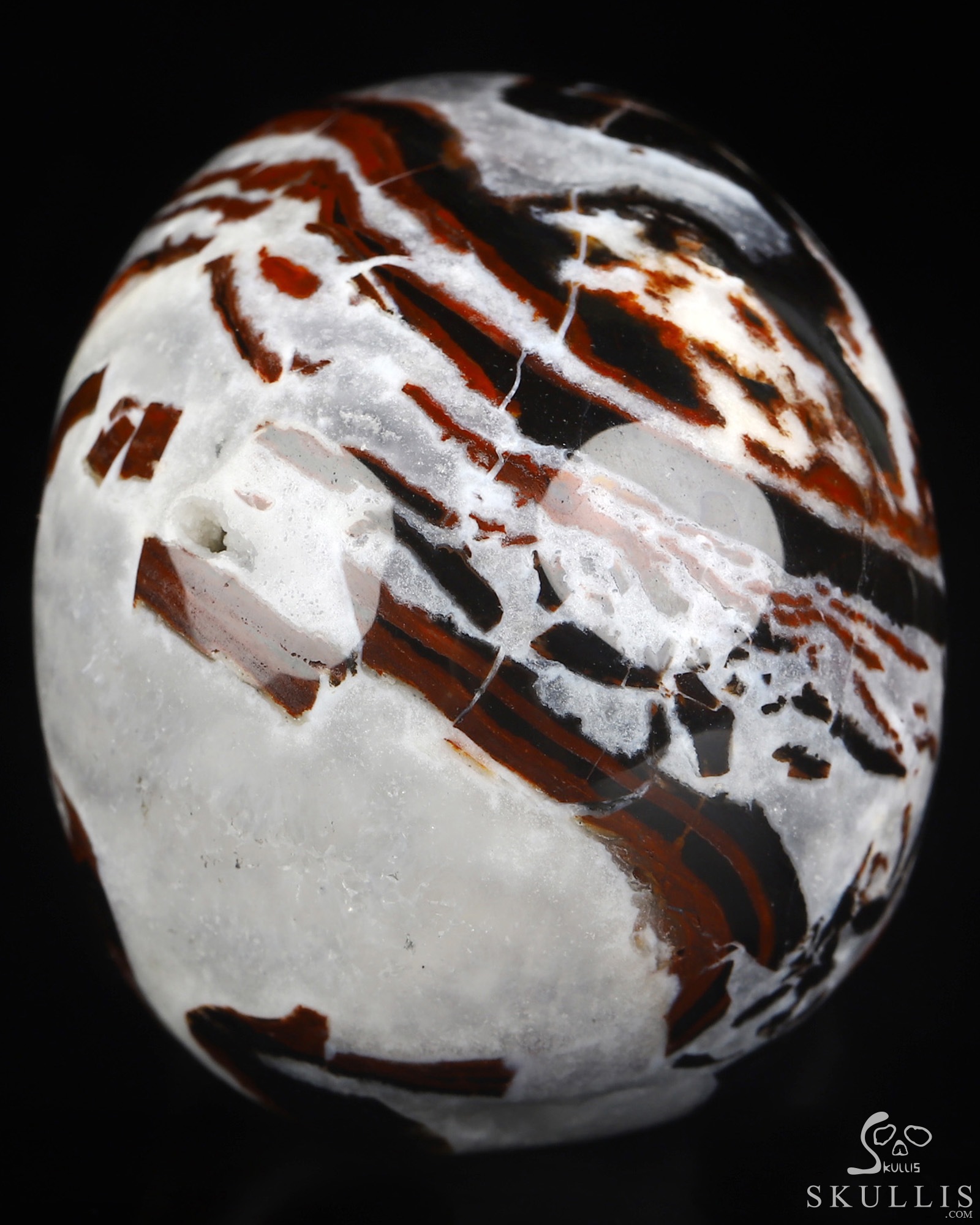 2.0" Black Zebra Agate Hand Carved Crystal Skull, Realistic, Crystal Healing 2.0" Black Zebra Agate Hand Carved Crystal Skull, Realistic, Crystal Healing