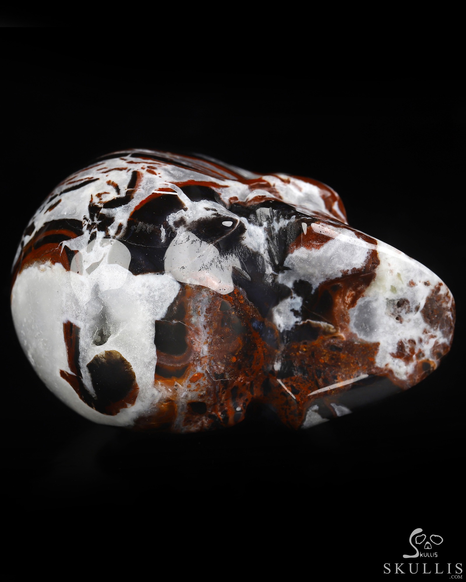 2.0" Black Zebra Agate Hand Carved Crystal Skull, Realistic, Crystal Healing 2.0" Black Zebra Agate Hand Carved Crystal Skull, Realistic, Crystal Healing
