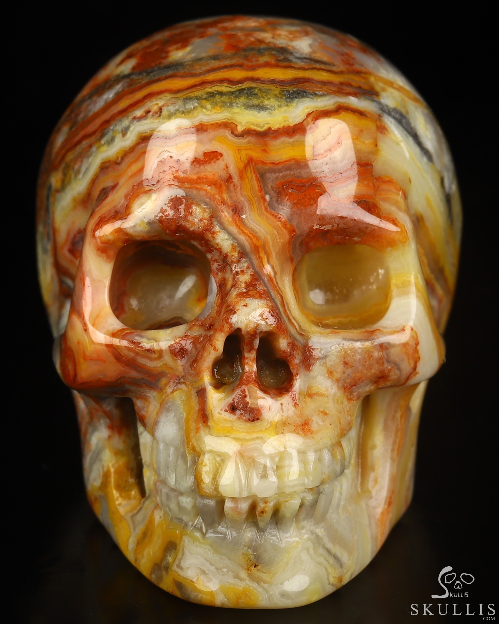 2.0" Crazy Lace Agate Hand Carved Crystal Skull, Realistic, Crystal Healing 2.0" Crazy Lace Agate Hand Carved Crystal Skull, Realistic, Crystal Healing