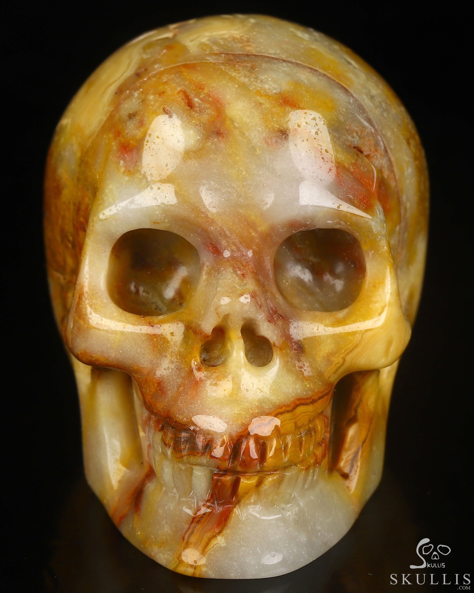 1.9" Crazy Lace Agate Hand Carved Crystal Skull, Realistic, Crystal Healing 1.9" Crazy Lace Agate Hand Carved Crystal Skull, Realistic, Crystal Healing