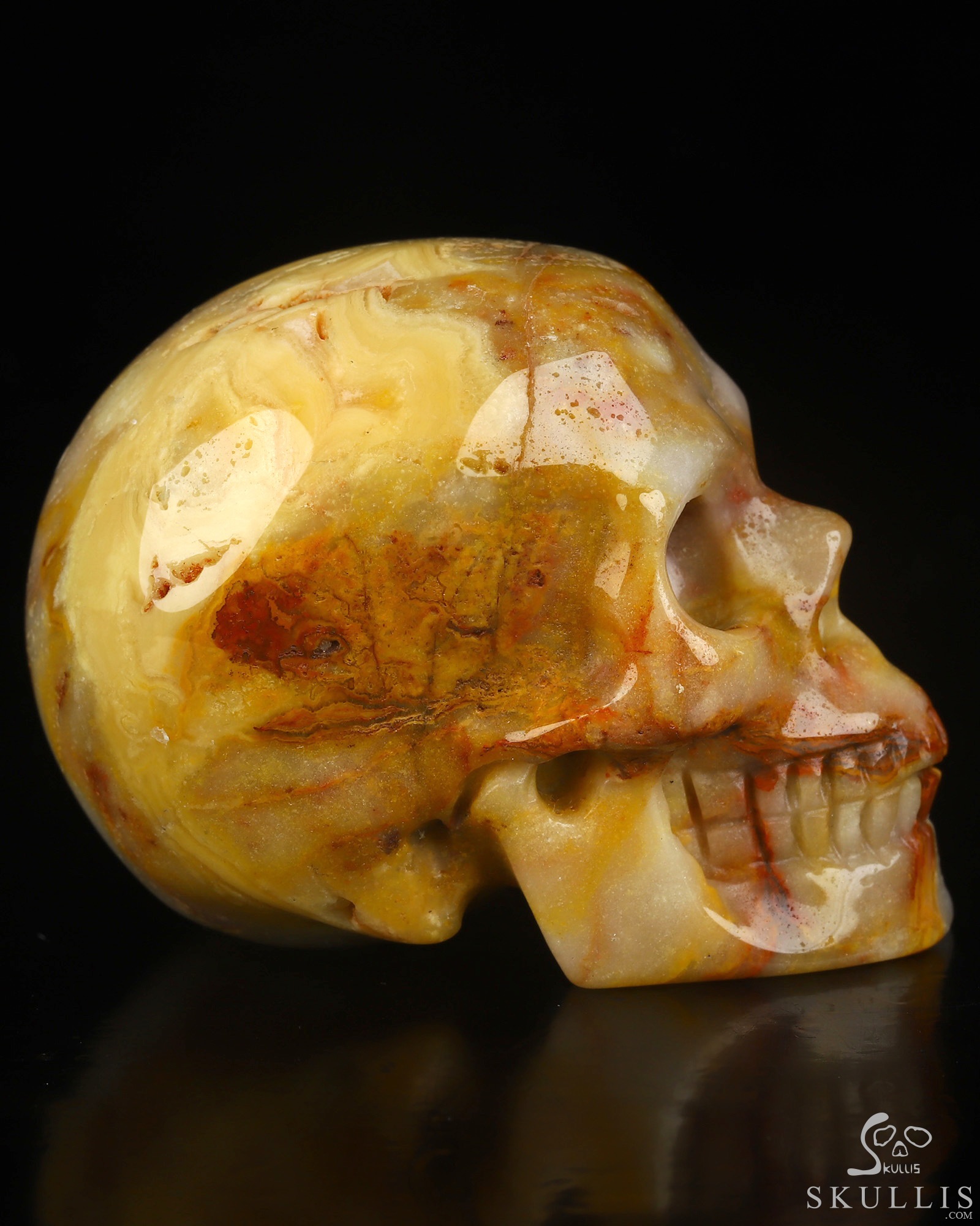 1.9" Crazy Lace Agate Hand Carved Crystal Skull, Realistic, Crystal Healing 1.9" Crazy Lace Agate Hand Carved Crystal Skull, Realistic, Crystal Healing