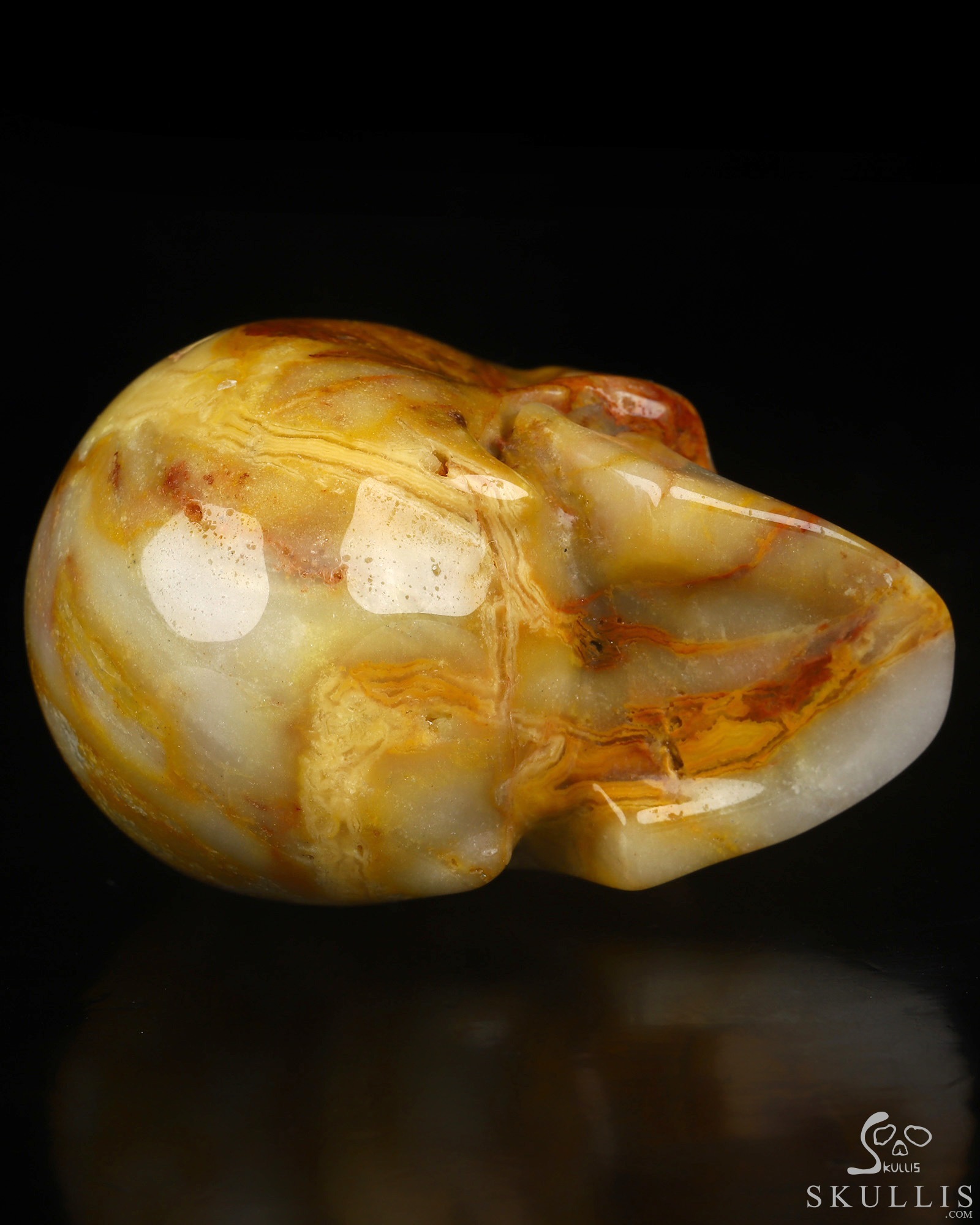 1.9" Crazy Lace Agate Hand Carved Crystal Skull, Realistic, Crystal Healing 1.9" Crazy Lace Agate Hand Carved Crystal Skull, Realistic, Crystal Healing