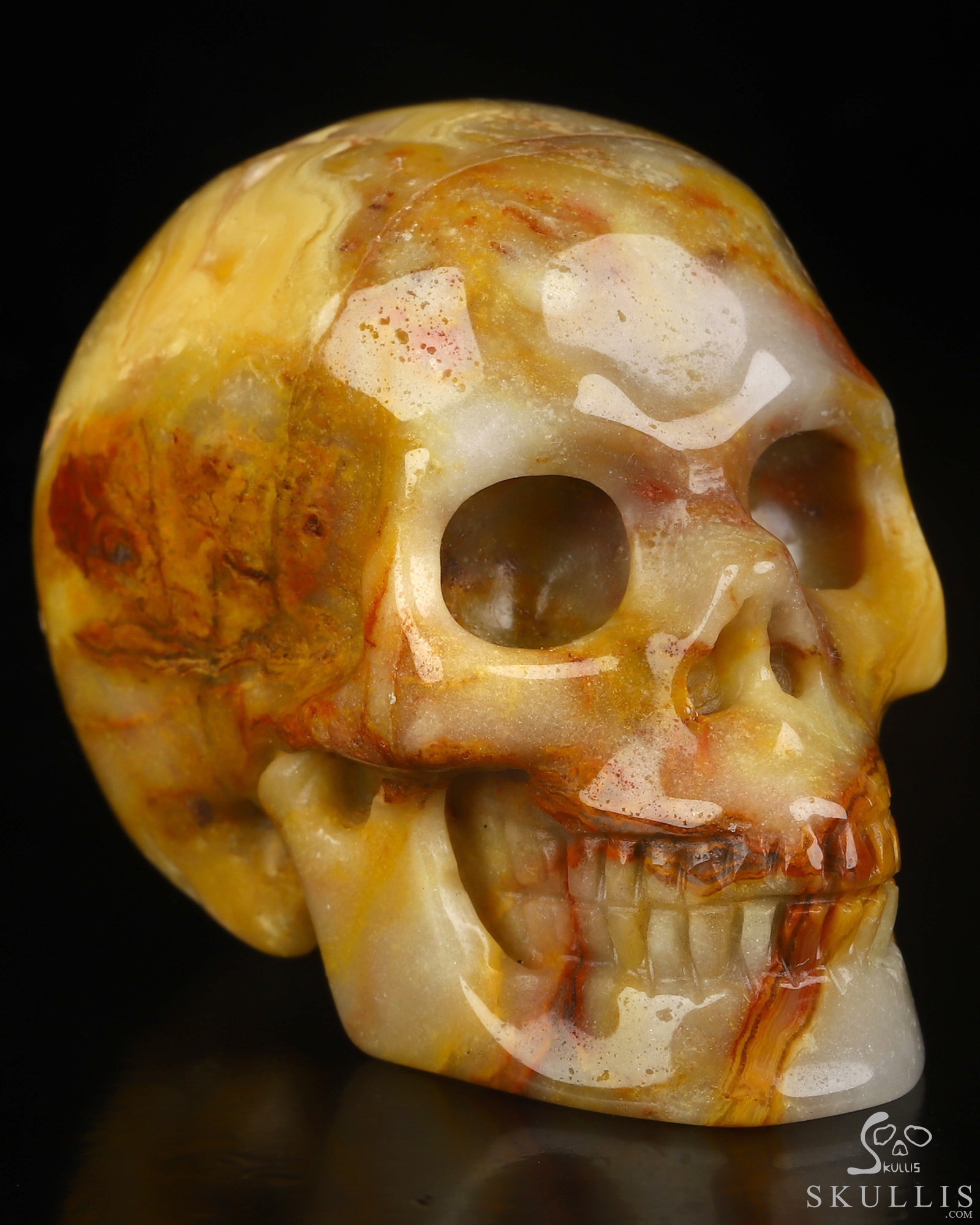 1.9" Crazy Lace Agate Hand Carved Crystal Skull, Realistic, Crystal Healing 1.9" Crazy Lace Agate Hand Carved Crystal Skull, Realistic, Crystal Healing