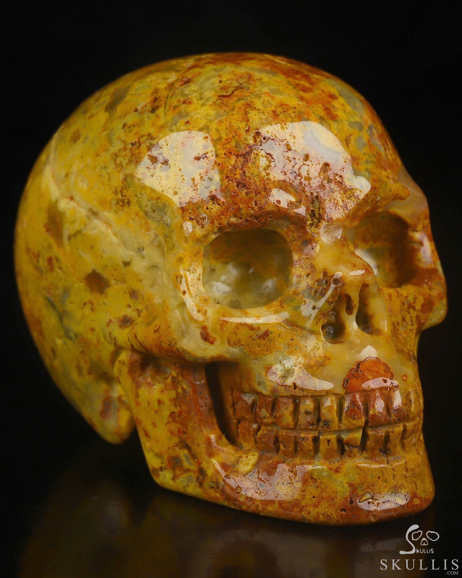 2.0" Crazy Lace Agate Hand Carved Crystal Skull, Realistic, Crystal Healing 2.0" Crazy Lace Agate Hand Carved Crystal Skull, Realistic, Crystal Healing